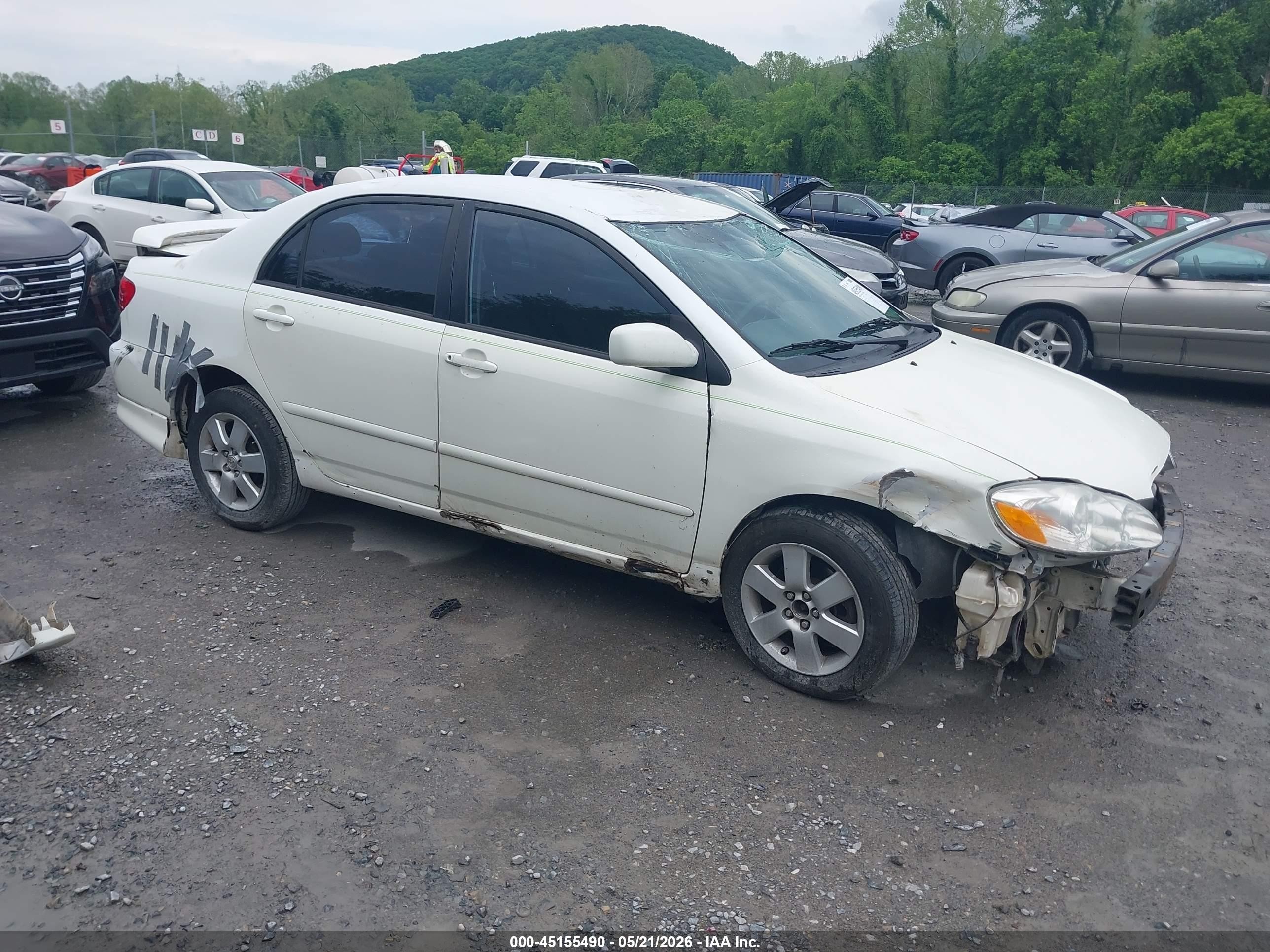 2008 Toyota Corolla LE, VIN 2T1BR32E38C901521 — Rollover
