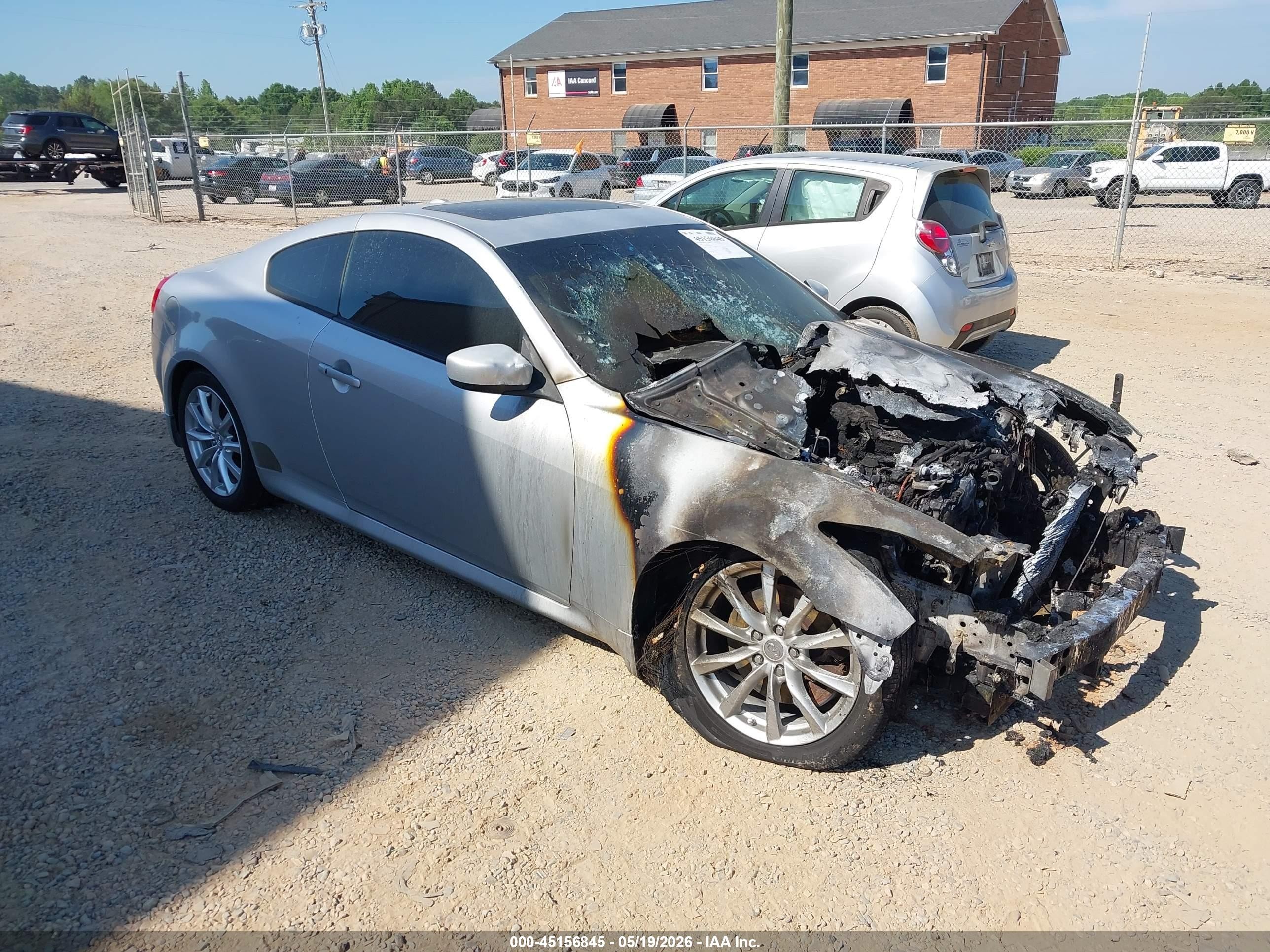 2012 Infiniti G37 x, VIN JN1CV6EL7CM472202 — Engine fire