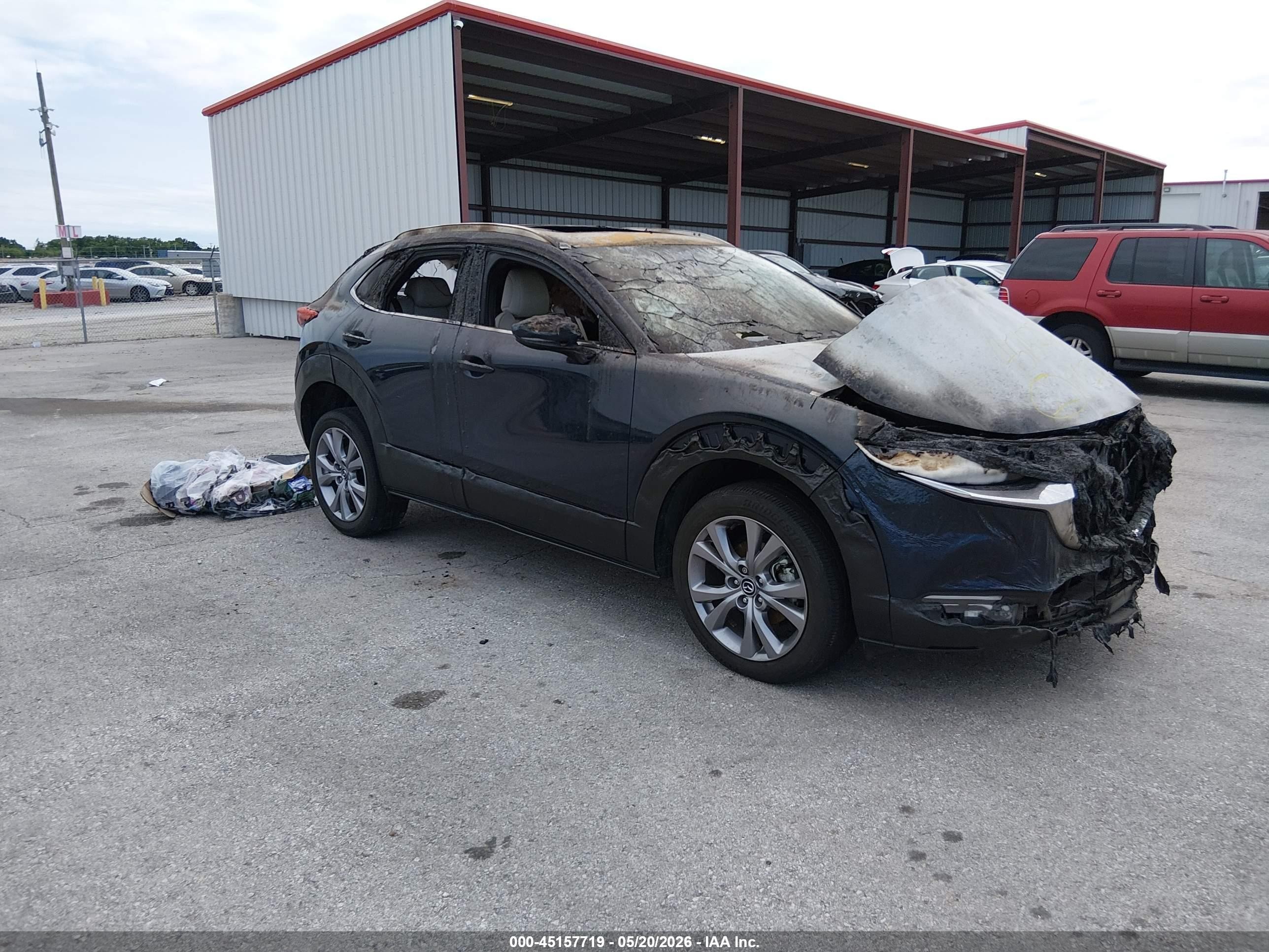 2021 Mazda CX-30 Premium, VIN 3MVDMBDL0MM314982 — Burn