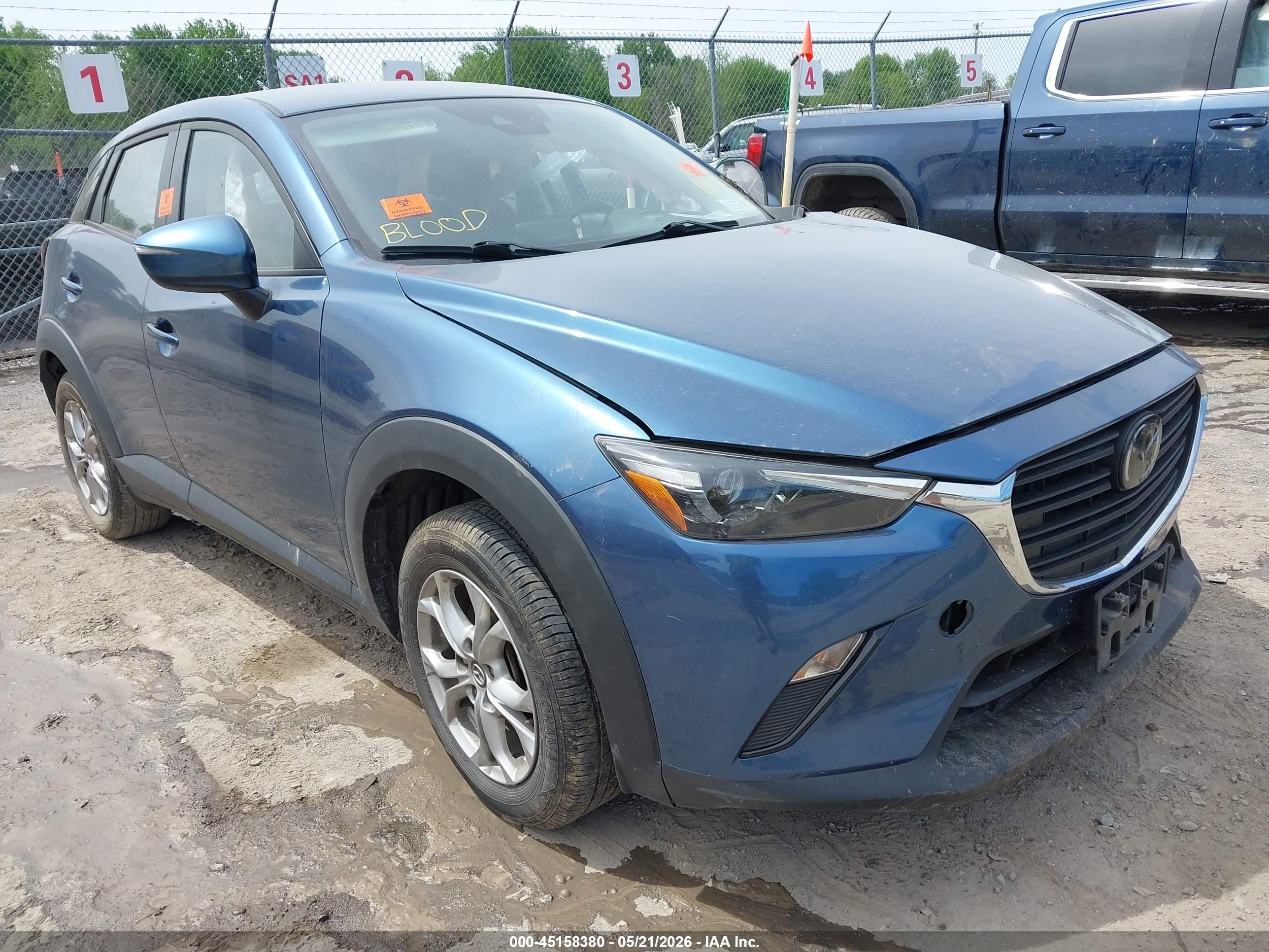 2021 Mazda CX-3 Sport, VIN JM1DKFB74M1507959 — Biohazard / chemical