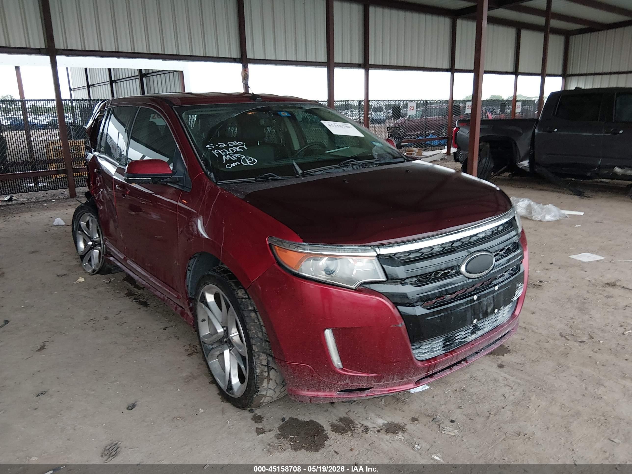 2013 Ford Edge Sport, VIN 2FMDK4AK9DBE36512 — Rear end