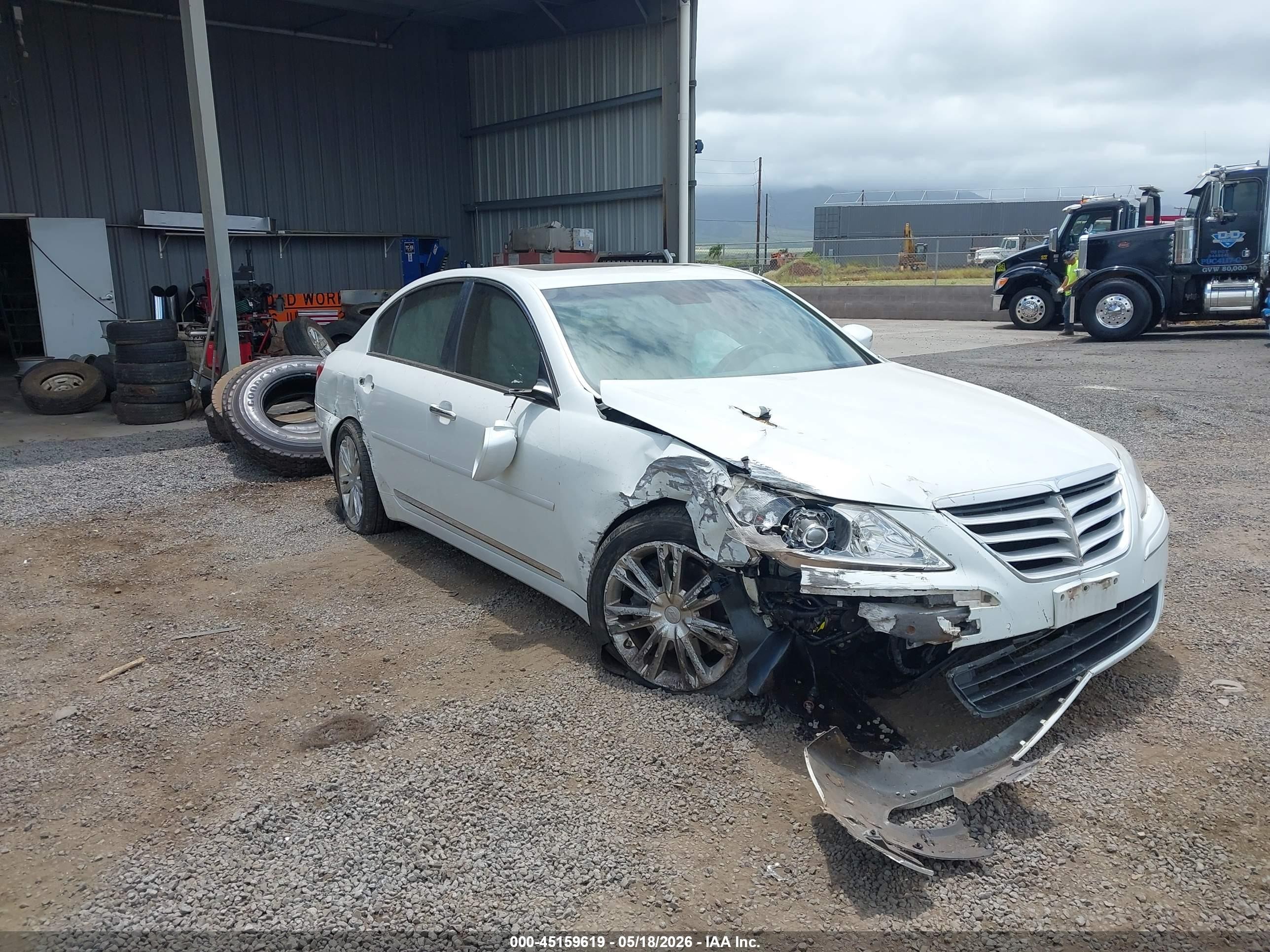 2009 Hyundai Genesis, VIN KMHGC46F49U042228 — Front end