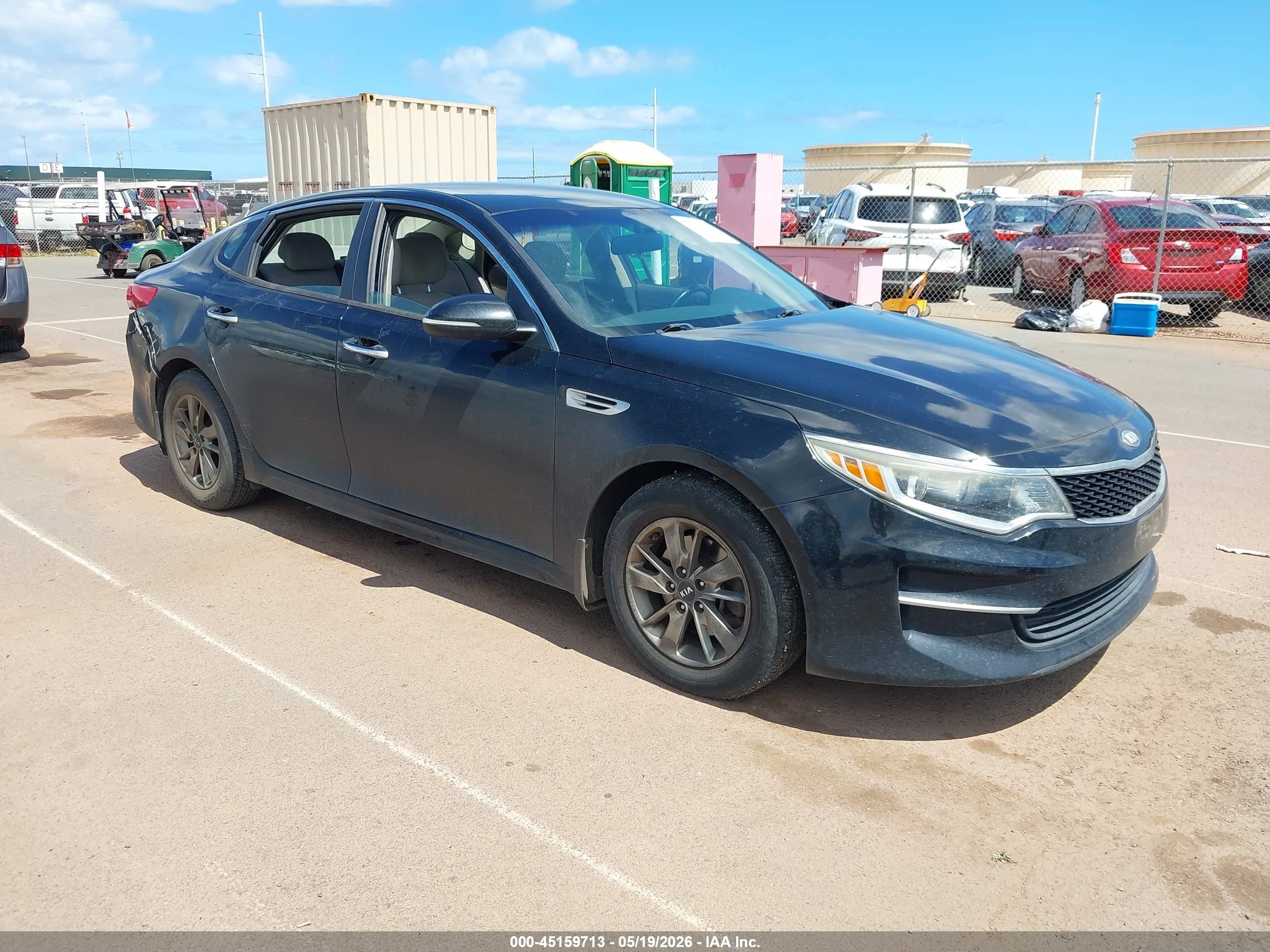2017 Kia Optima LX, VIN 5XXGT4L14HG129659 — Rear end
