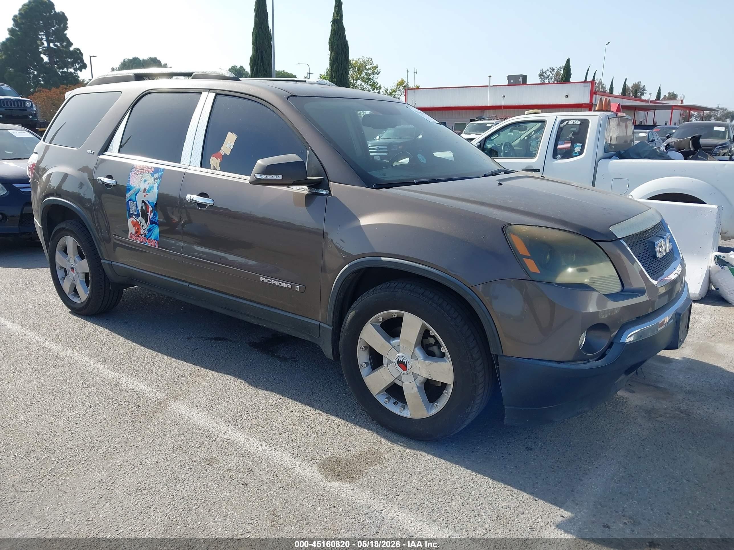 2007 GMC Acadia SLT, VIN 1GKEV33797J120261 — Vandalism
