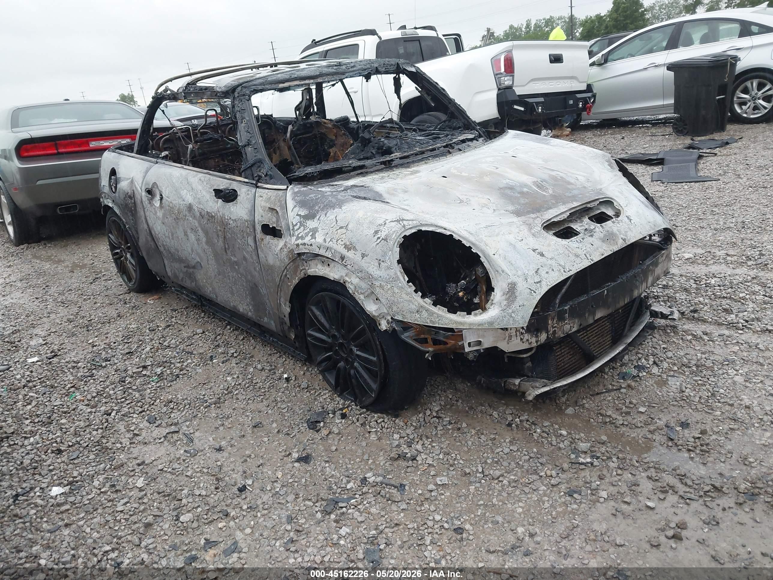 2017 MINI Convertible Cooper S, VIN WMWWG9C33H3C81222 — Interior fire