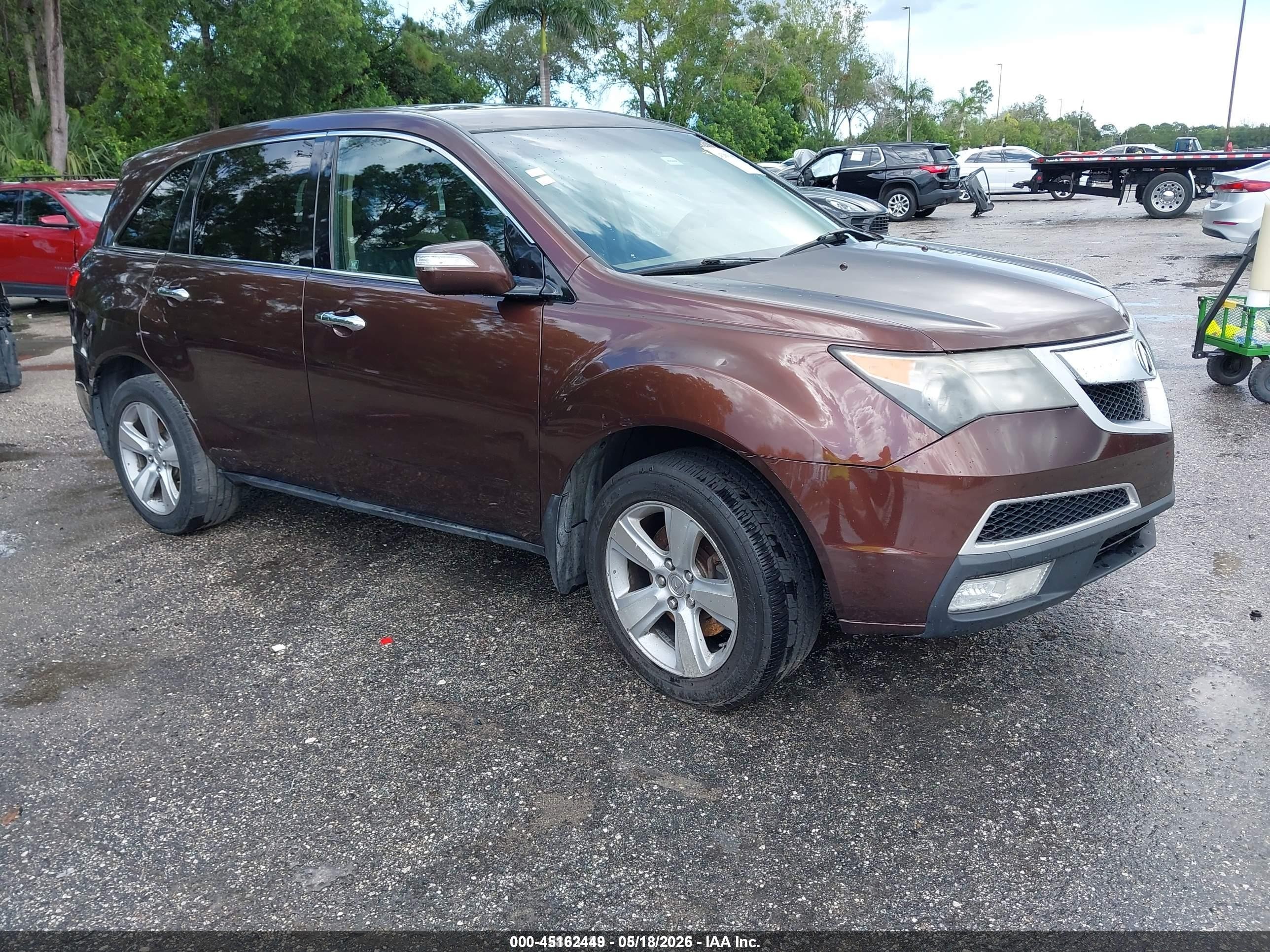 2010 Acura MDX Technology, VIN 2HNYD2H68AH524810 — Water / flood