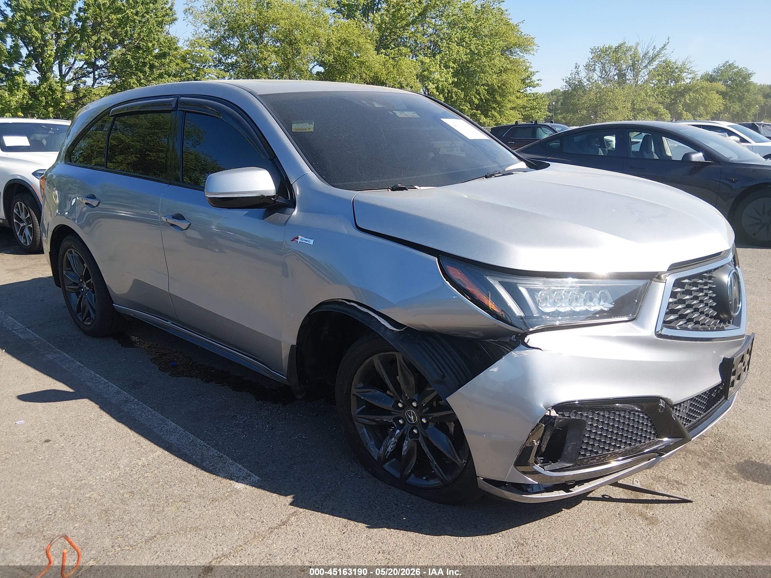 2020 Acura MDX Technology, VIN 5J8YD4H05LL034989 — Front end