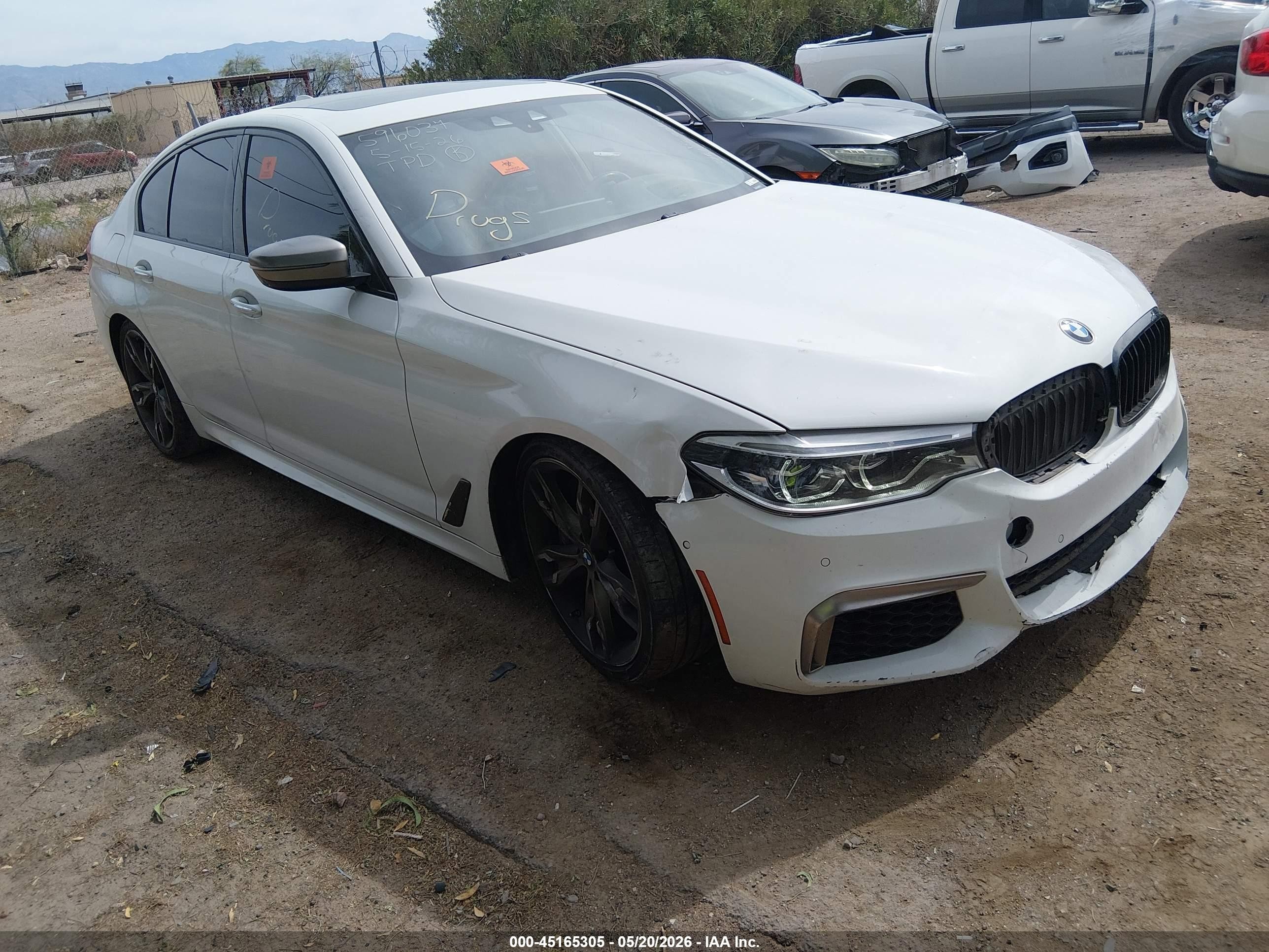 2018 BMW 5 Series M550i xDrive, VIN WBAJB9C5XJB050160 — Biohazard / chemical