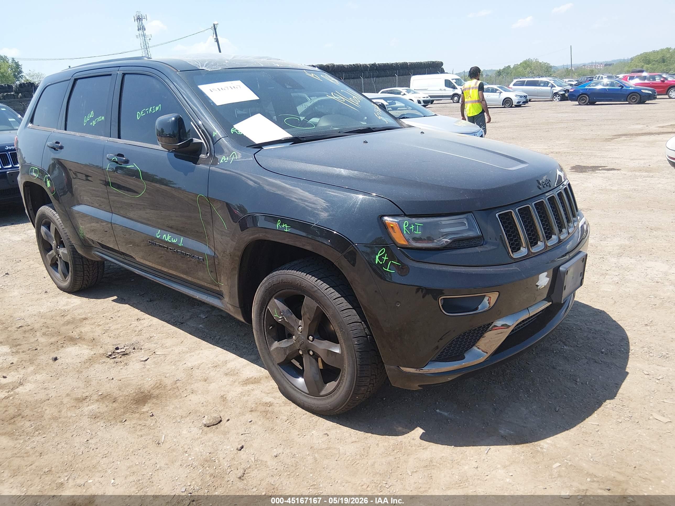 2015 Jeep Grand Cherokee Overland, VIN 1C4RJFCG4FC196211 — После угона