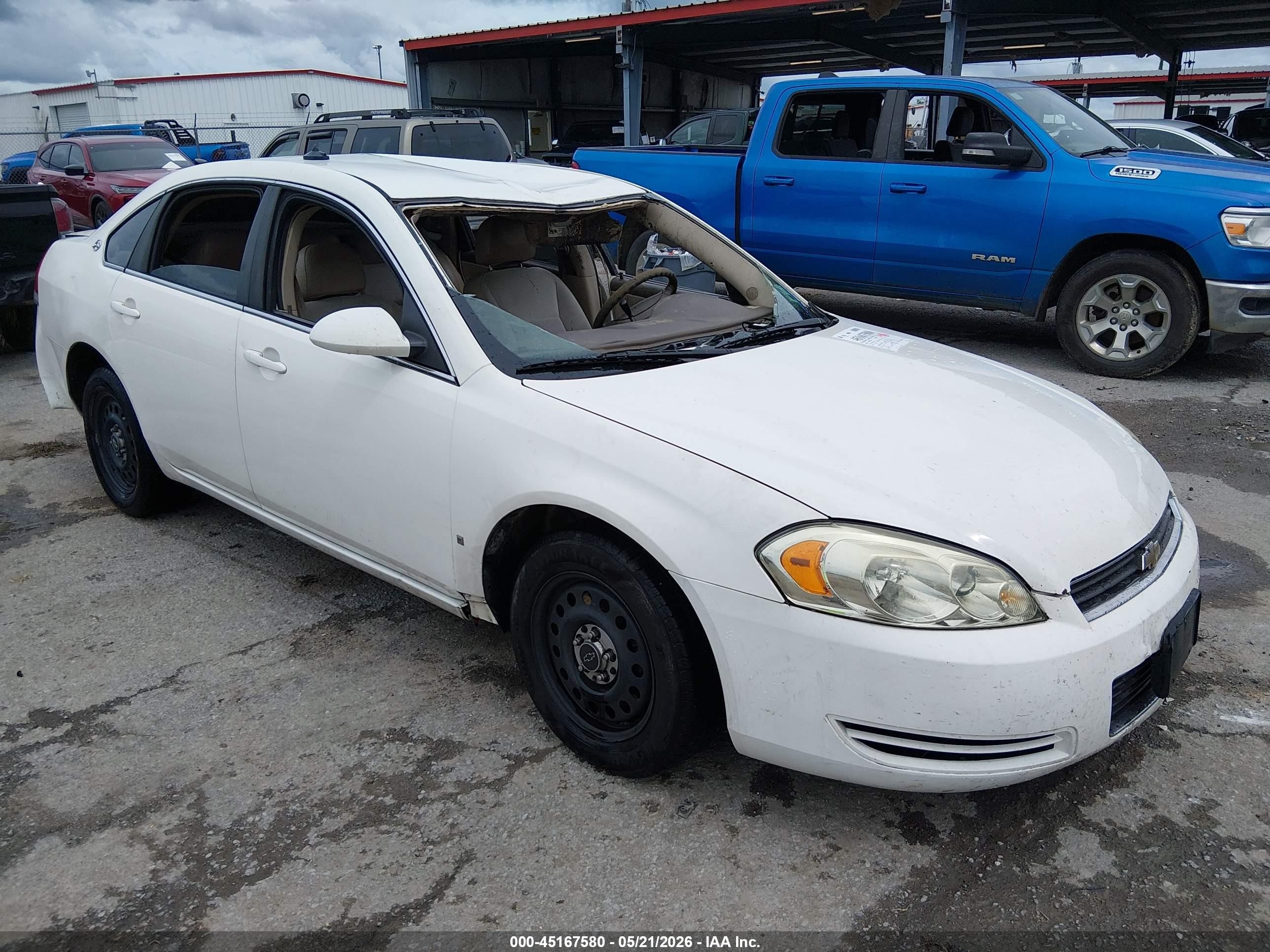 2008 Chevrolet Impala Police Unmarked Police, VIN 2G1WS553081272433 — Side