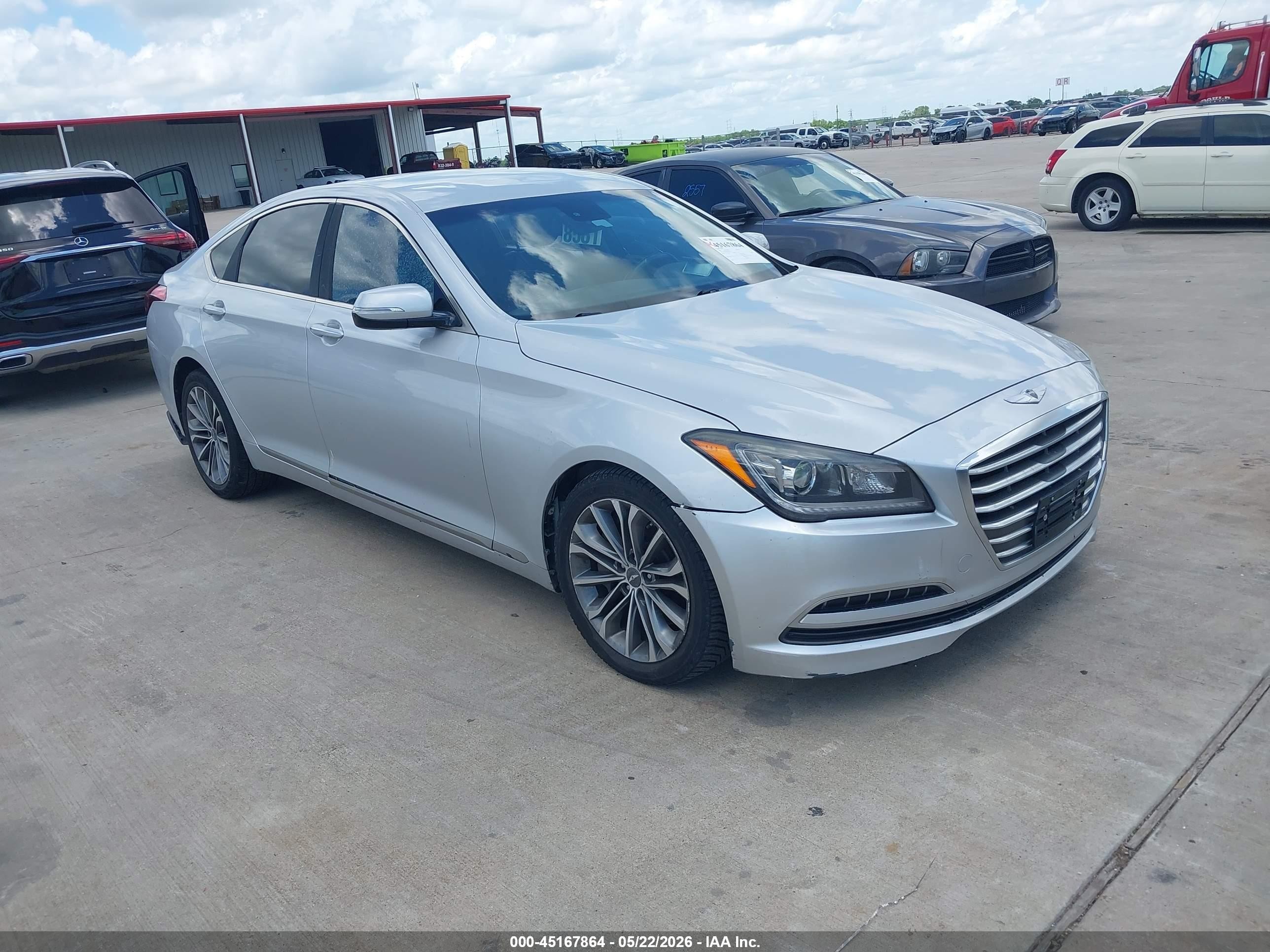 2016 Hyundai Genesis 3.8L, VIN KMHGN4JE8GU143553 — Side