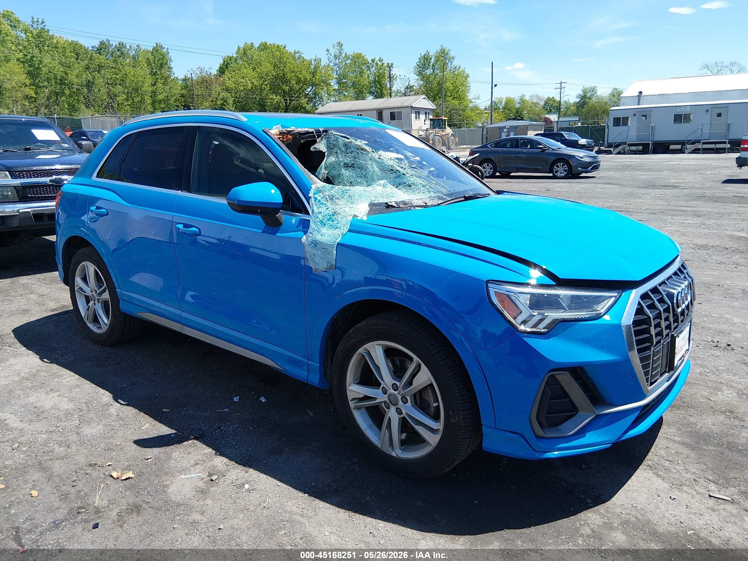 2020 Audi Q3 S line Premium Plus, VIN WA1EECF39L1104053 — Storm
