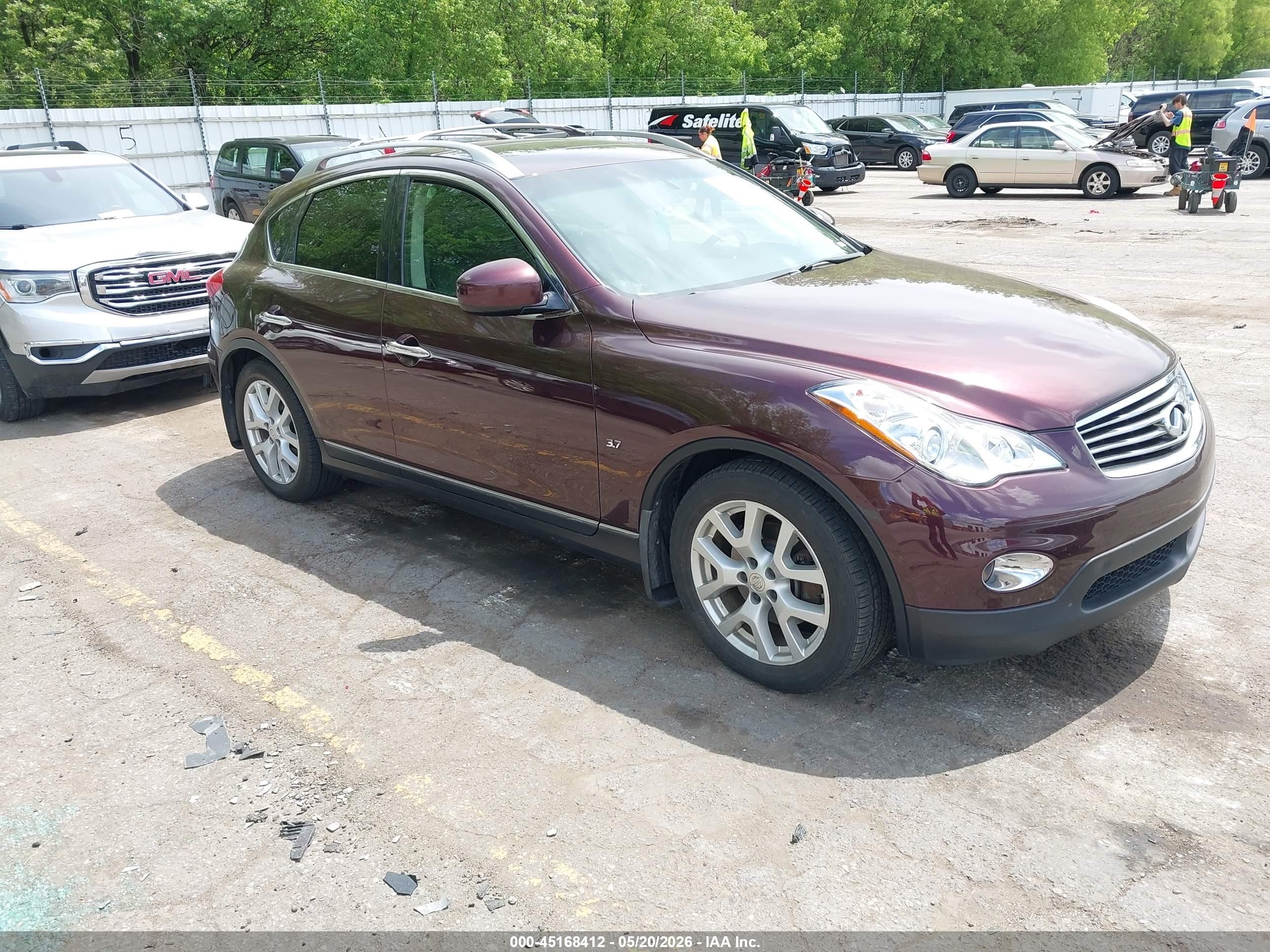 2013 Infiniti EX Journey, VIN JN1BJ0HR5DM481471 — Rear end