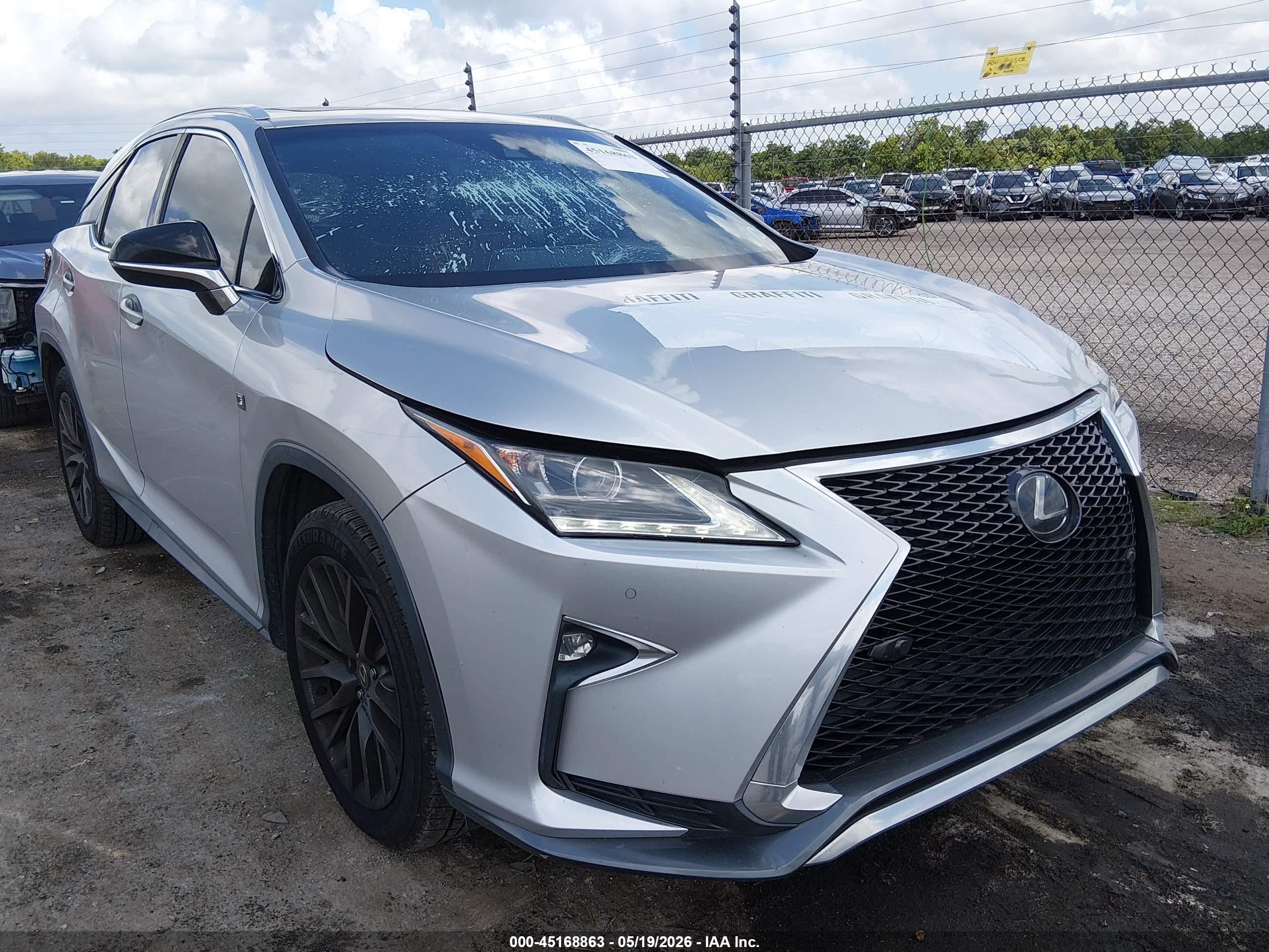 2016 Lexus RX 350, VIN 2T2BZMCA0GC044330 — Vandalism
