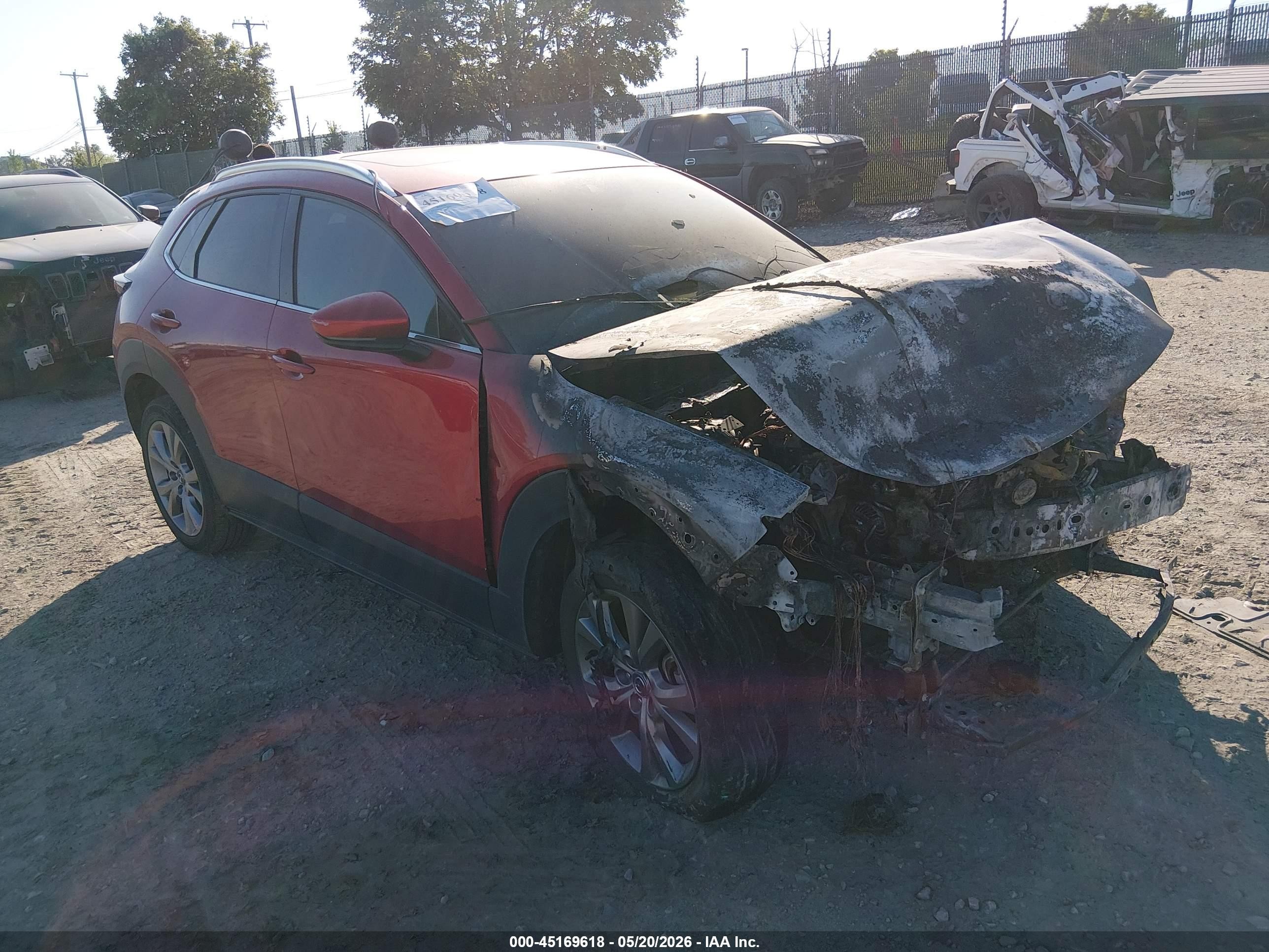 2021 Mazda CX-30 Premium, VIN 3MVDMBDL1MM308303 — Engine fire