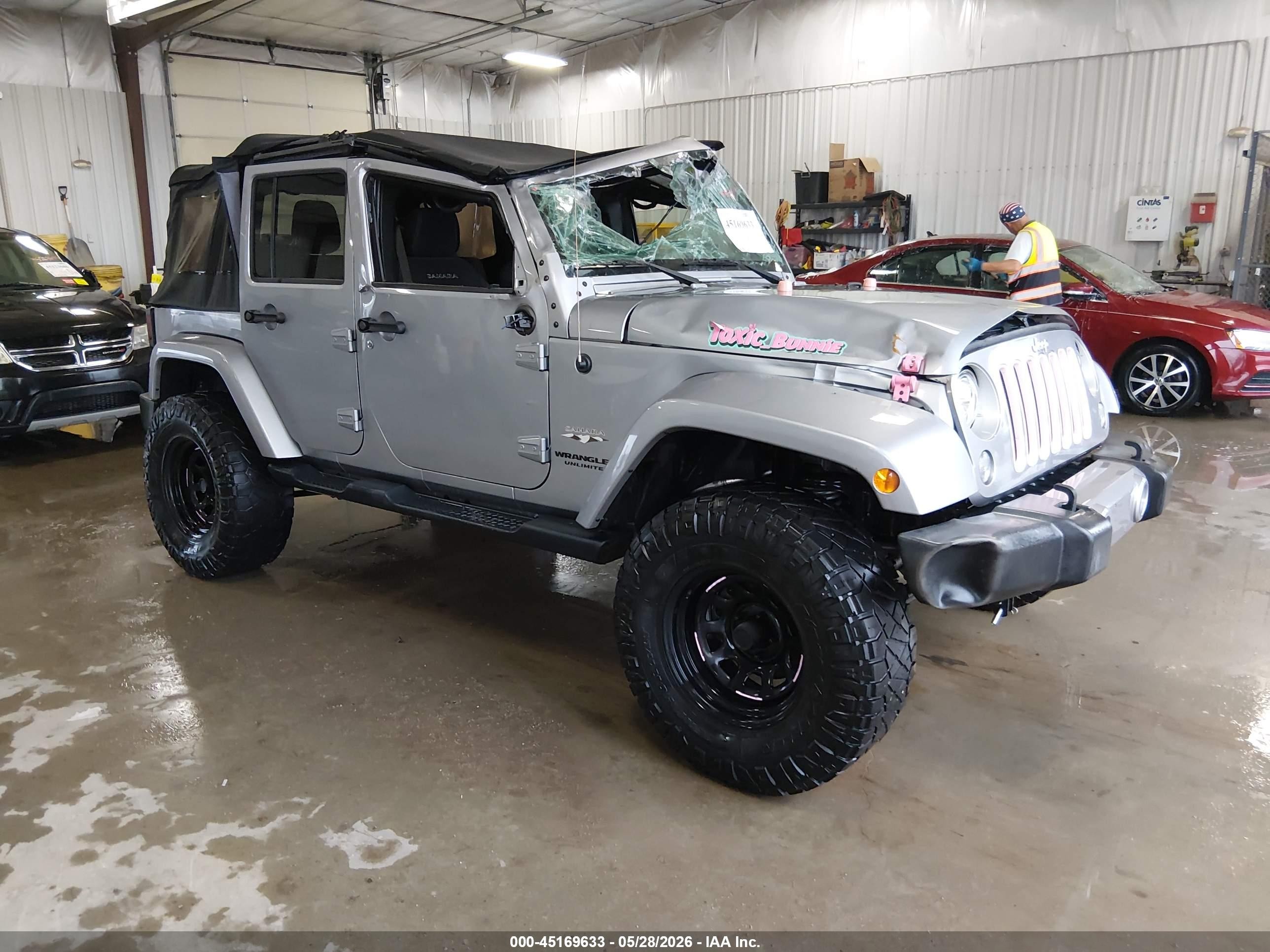 2017 Jeep Wrangler Unlimited Sahara, VIN 1C4BJWEG7HL738581 — Rollover