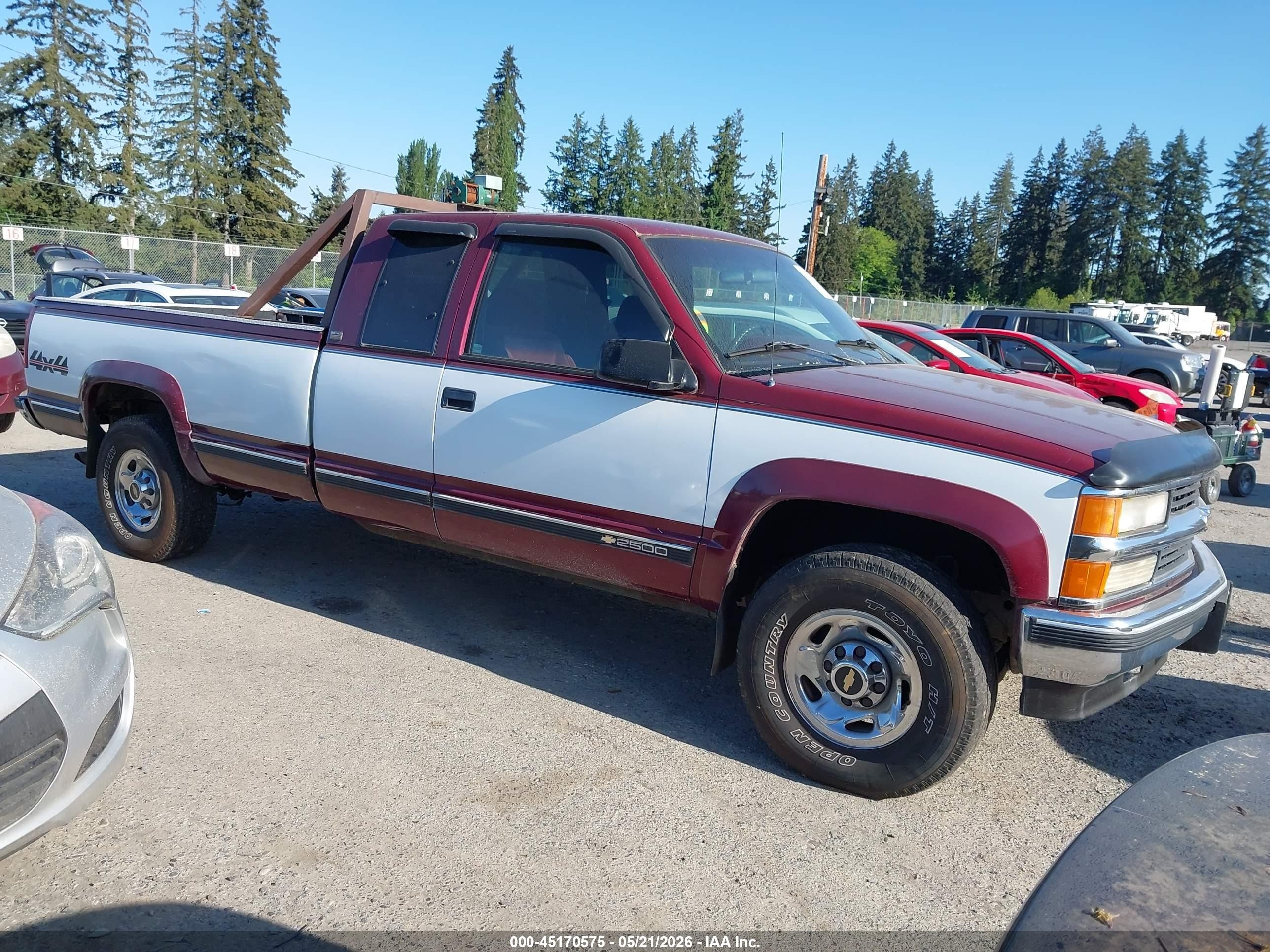 1995 Chevrolet Silverado 2500, VIN 1GCGK29N1SE117563 — Зад