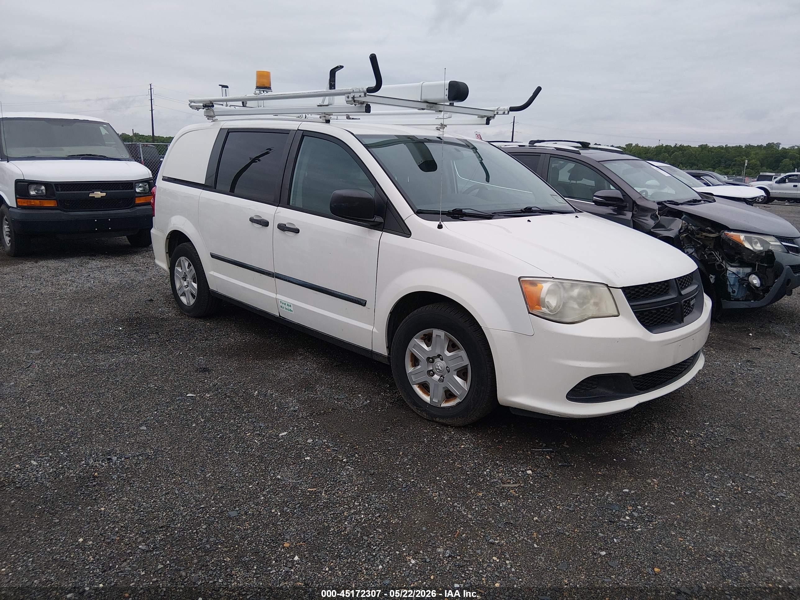 2013 Ram Cargo Van Tradesman, VIN 2C4JRGAG4DR658172 — Rear end