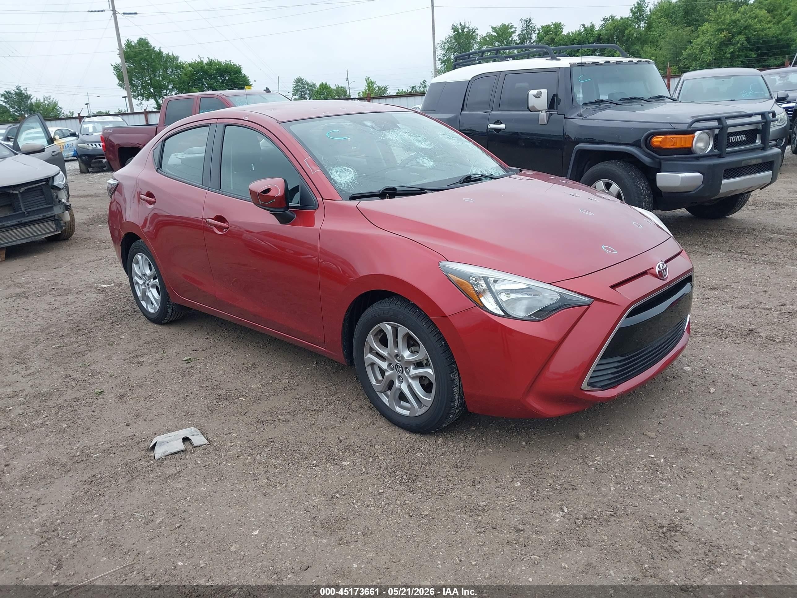 2017 Toyota Yaris, VIN 3MYDLBYV0HY185254 — Hail