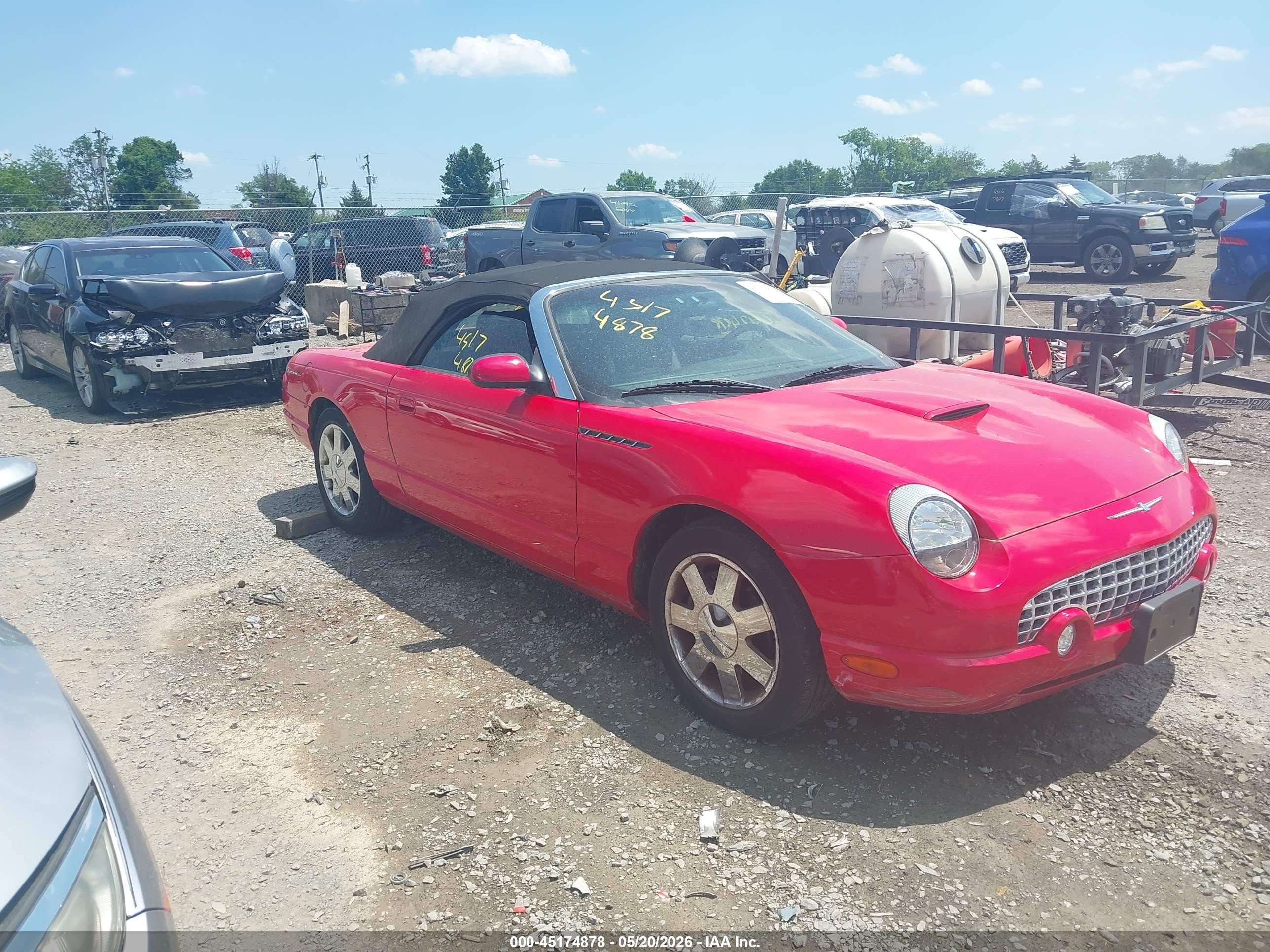 2002 Ford Thunderbird Hardtop Premium, VIN 1FAHP60AX2Y130534 — Зад