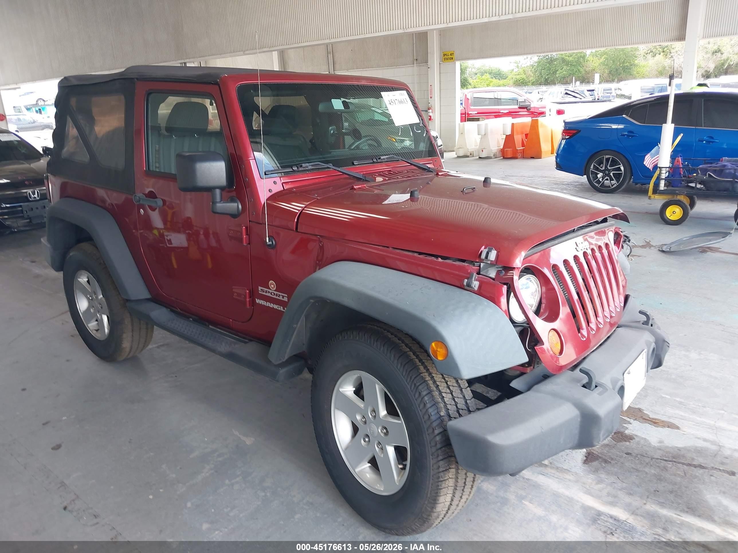 2012 Jeep Wrangler Sport, VIN 1C4AJWAG6CL197923 — Front end