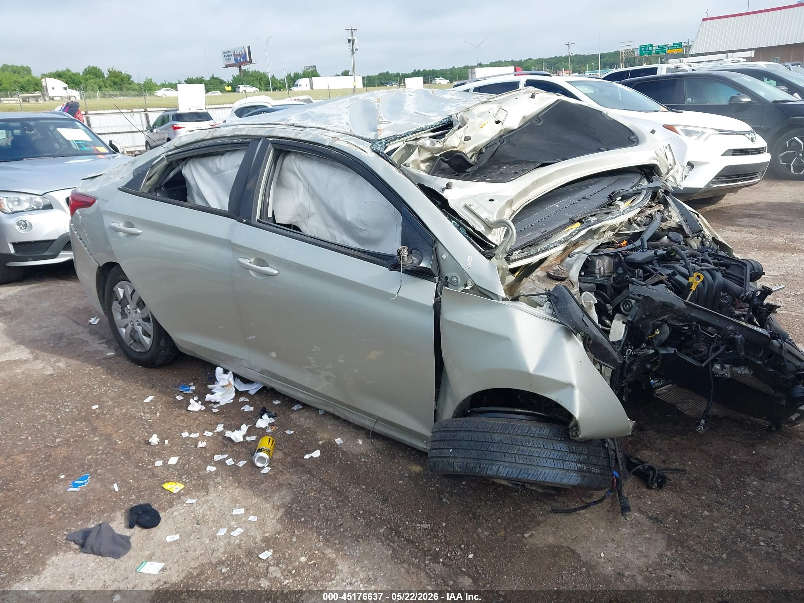 2018 Hyundai Accent SE, VIN 3KPC24A32JE016555 — Rollover