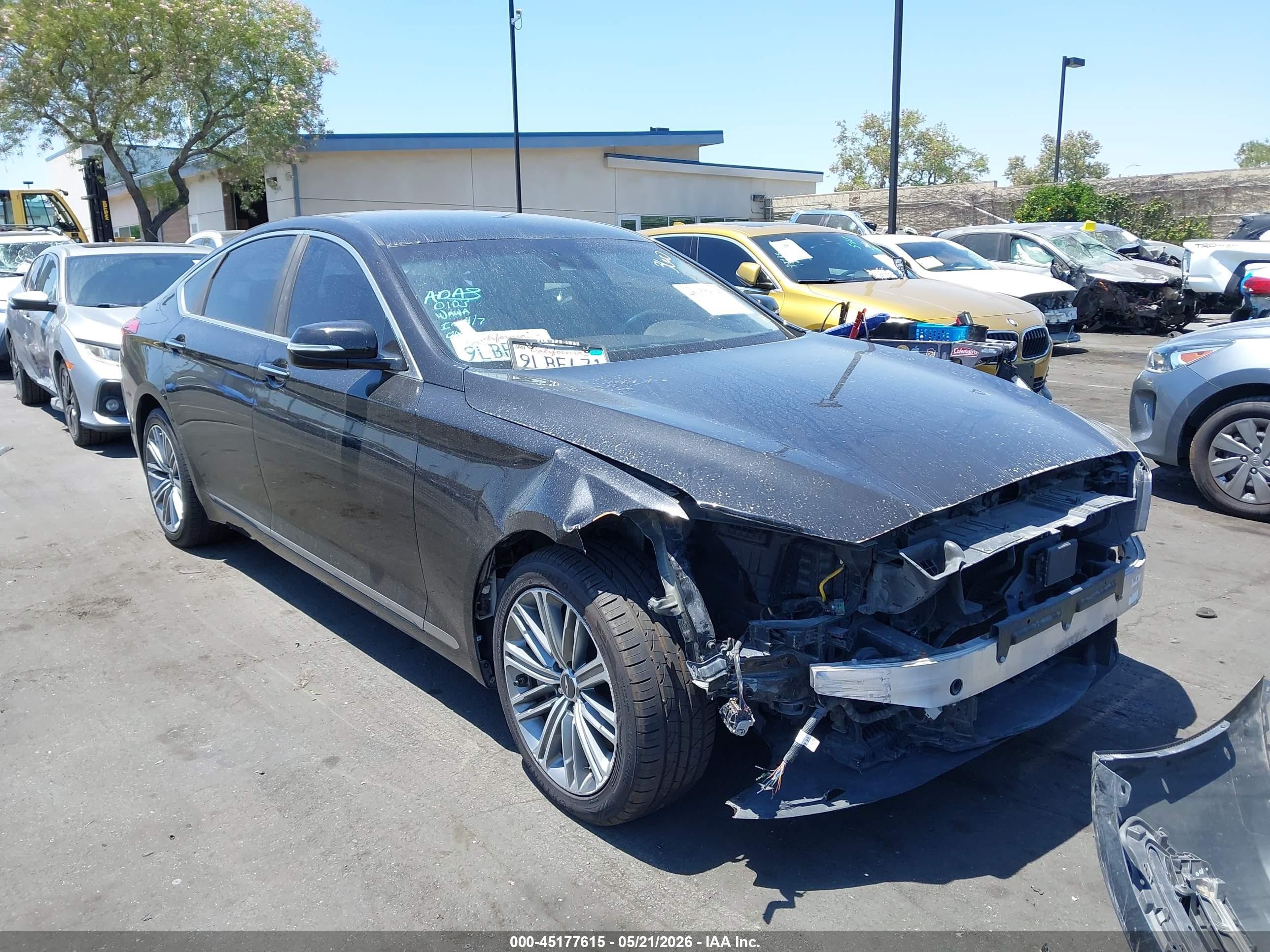 2018 Genesis G80 3.8L, VIN KMHGN4JE4JU248193 — Front end