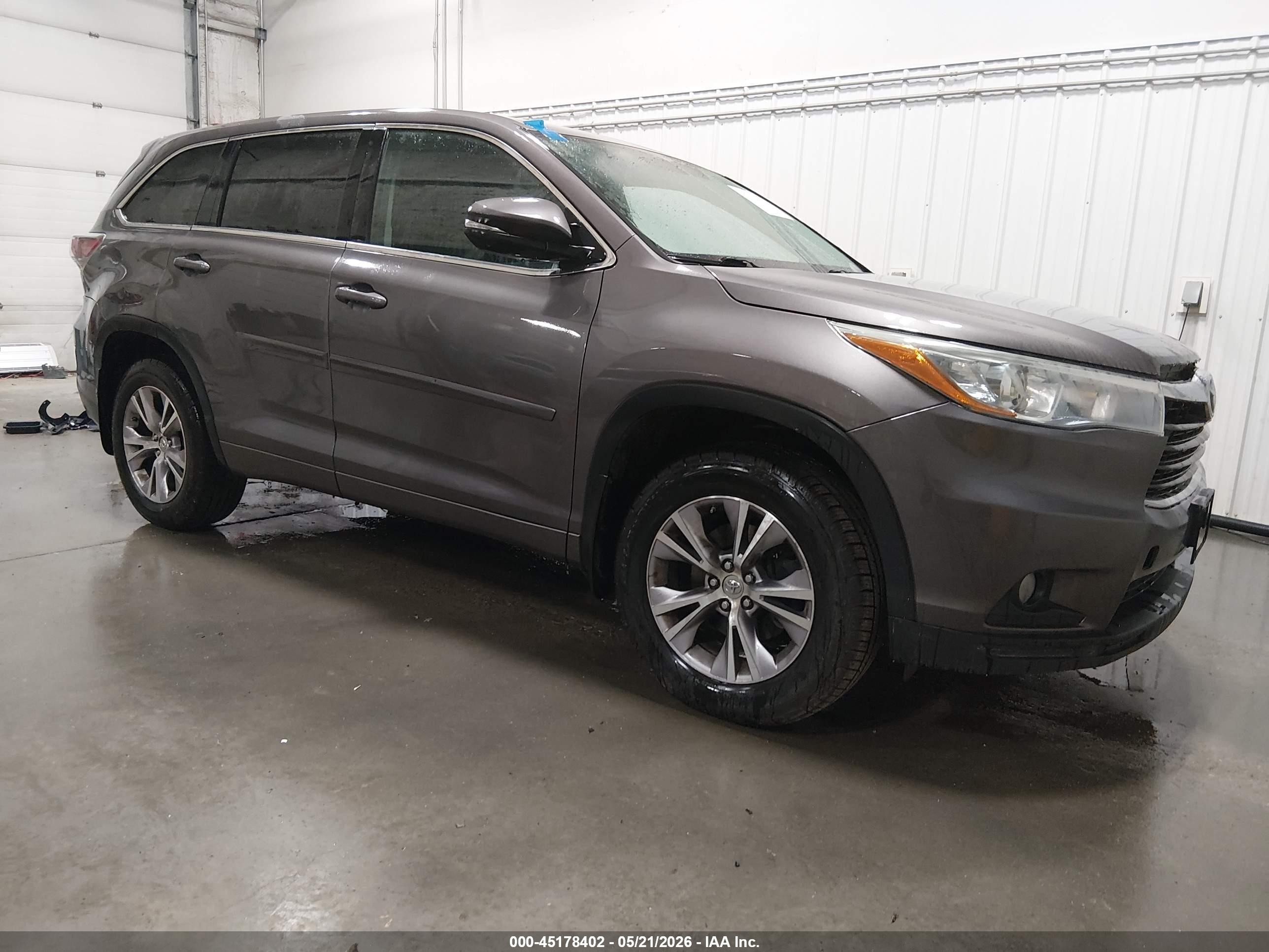2015 Toyota Highlander LE Plus, VIN 5TDZKRFH2FS082452 — Theft recovery