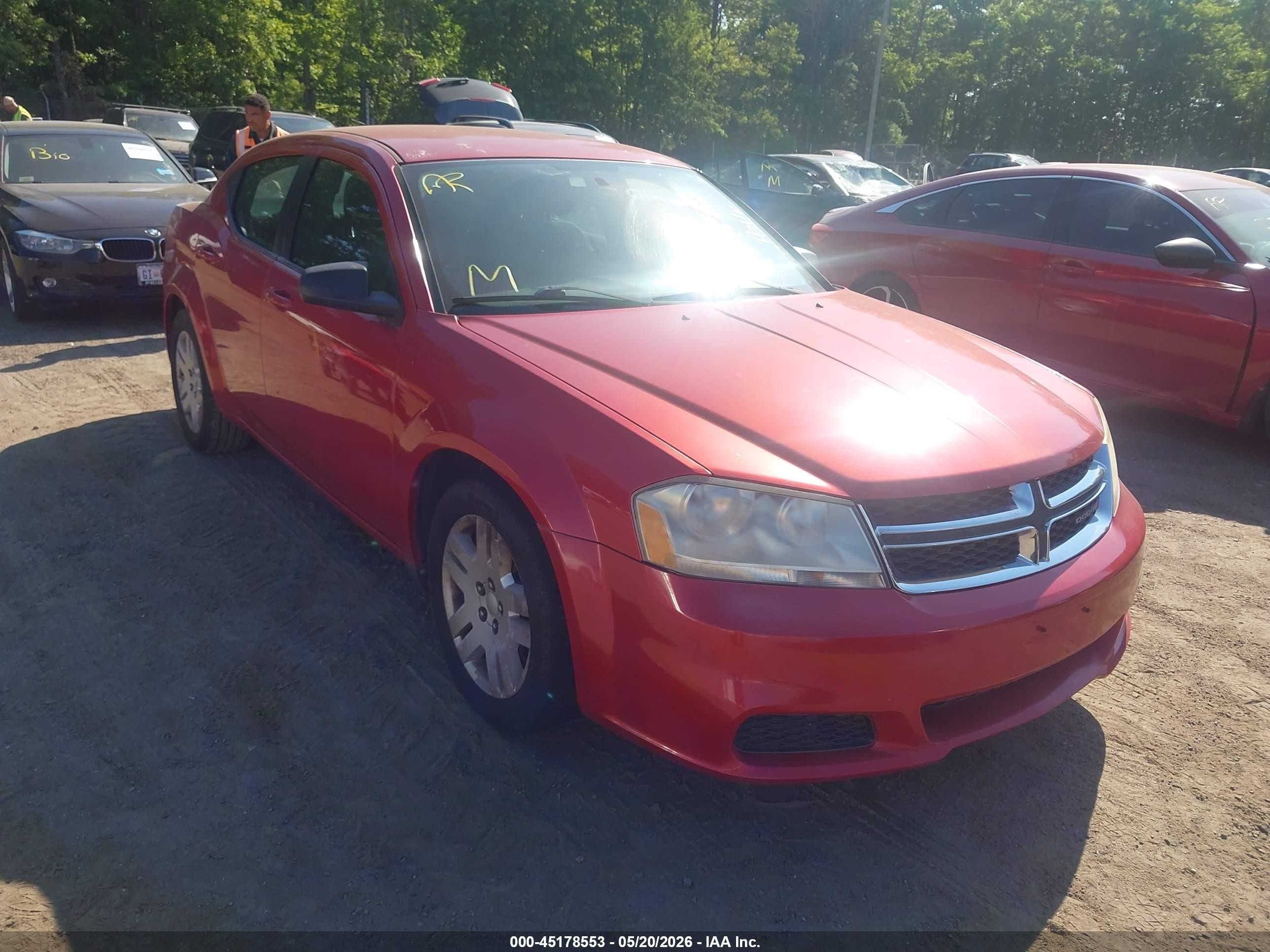 2013 Dodge Avenger SE, VIN 1C3CDZAB3DN621543 — Normal wear
