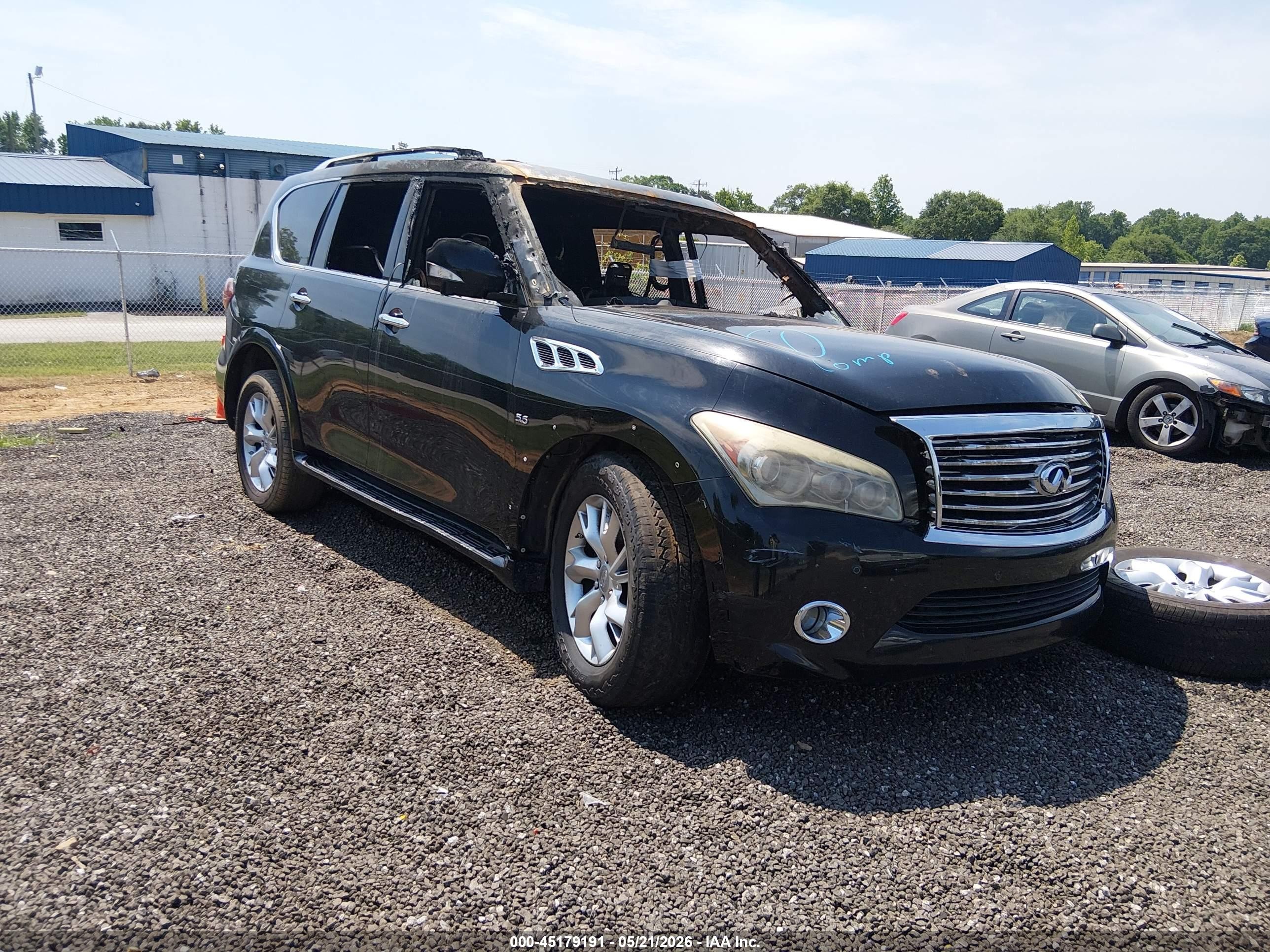2014 Infiniti QX80, VIN JN8AZ2NF5E9552491 — Interior fire