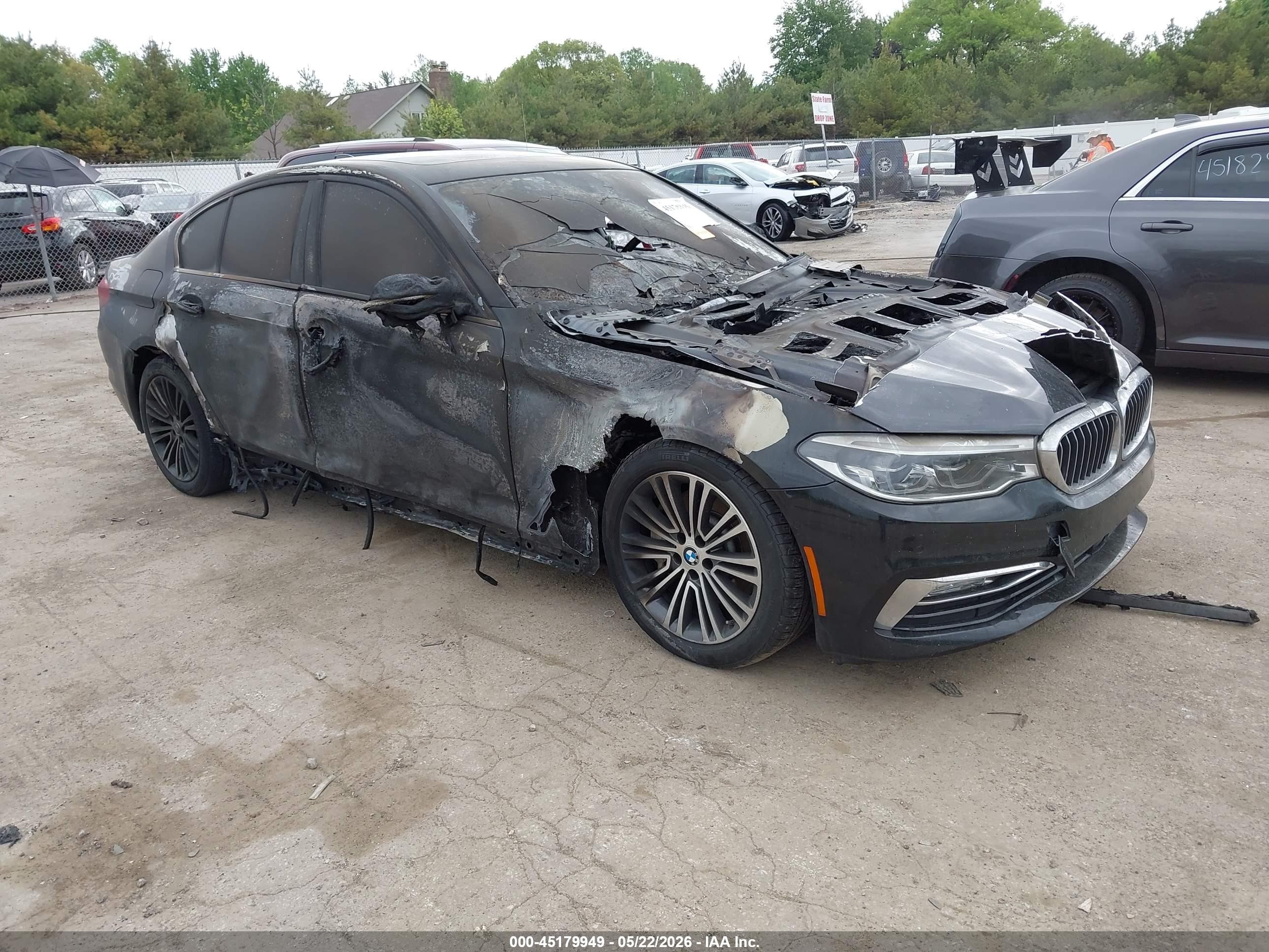 2018 BMW 5 Series 540D XDRIVE, VIN WBAJD1C58JG474869 — Engine fire