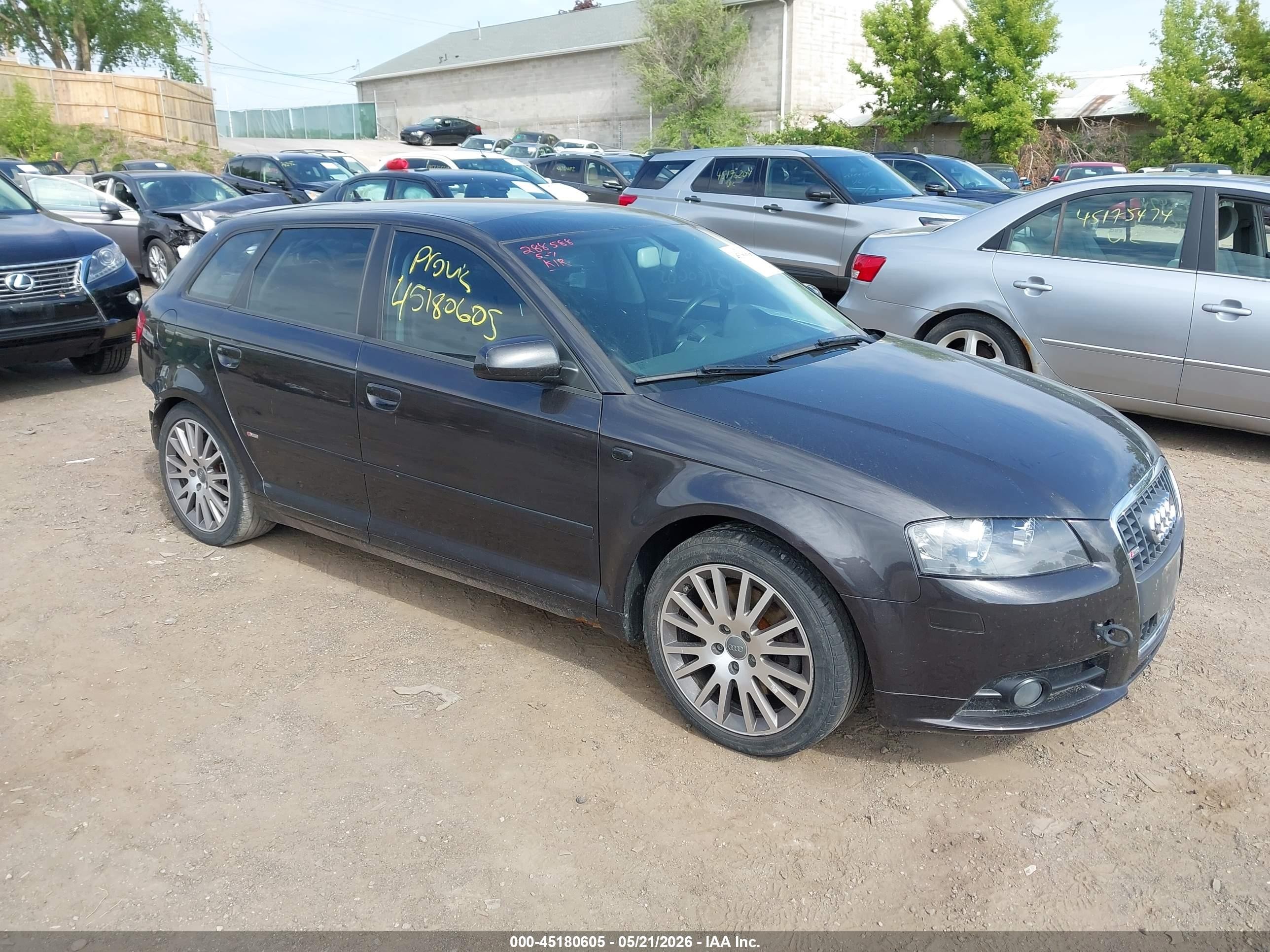 2007 Audi A3, VIN WAUHF98PX7A214731 — Зад