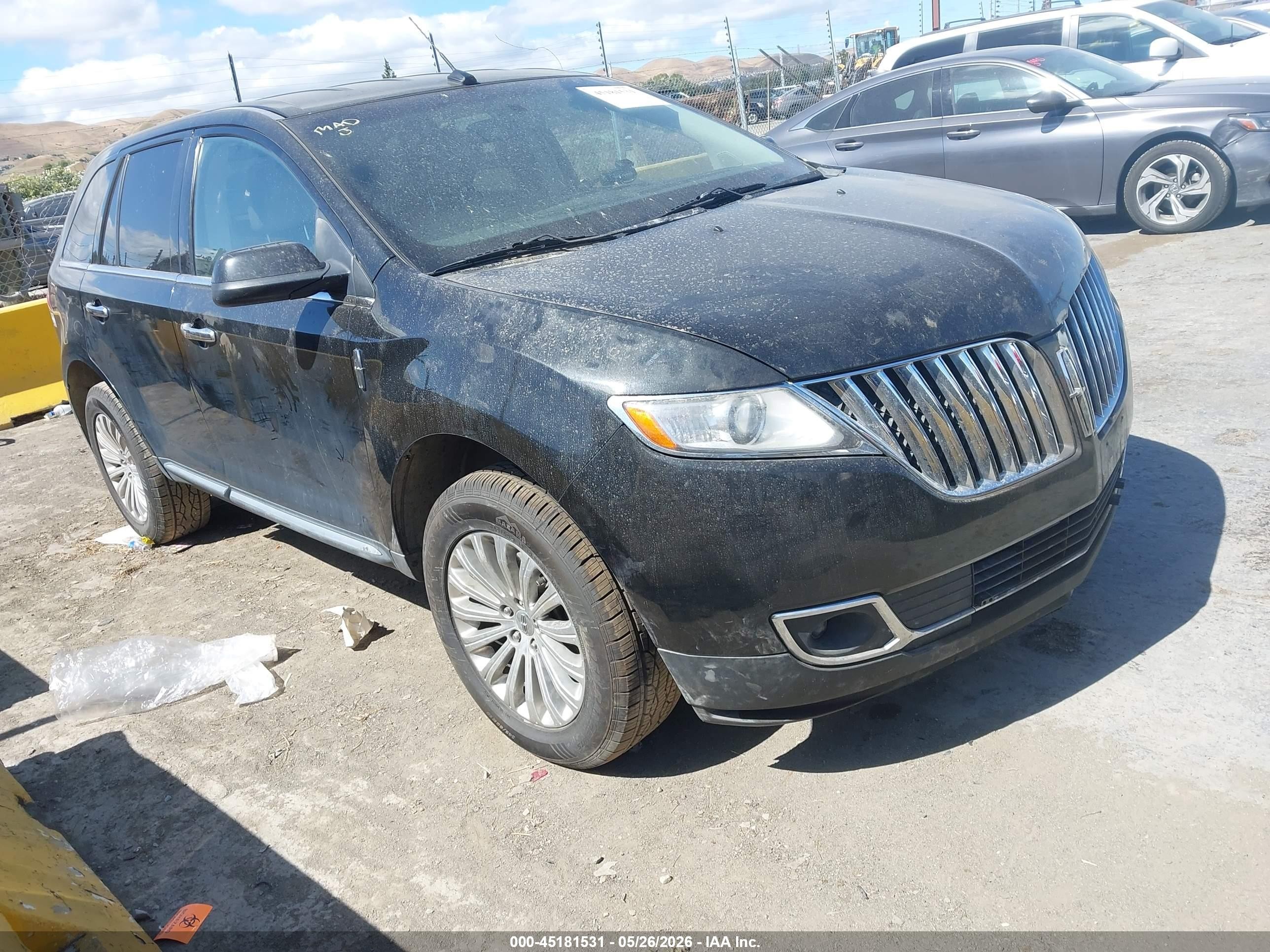 2013 Lincoln MKX, VIN 2LMDJ6JK6DBL34054 — Not stated