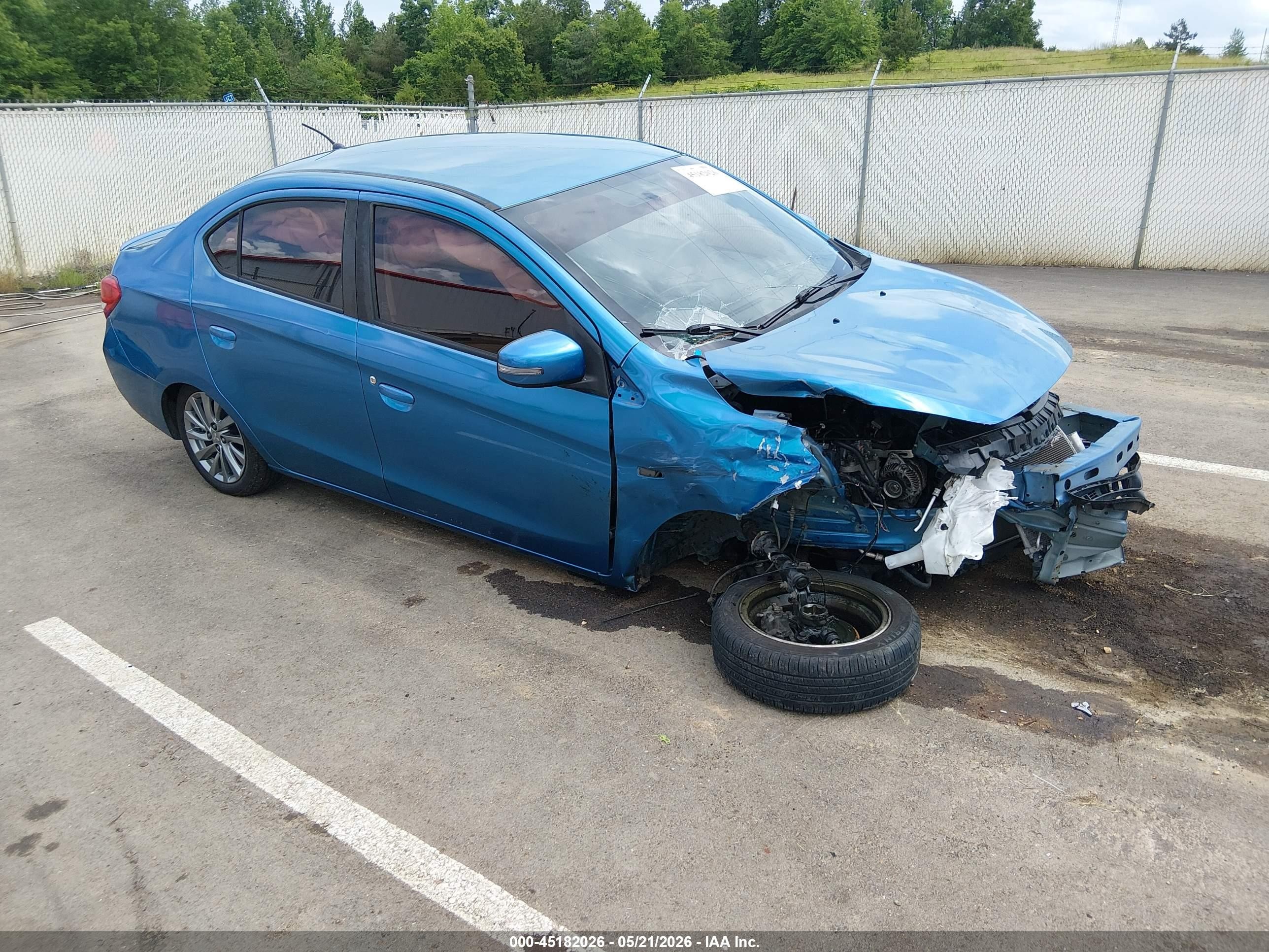2018 Mitsubishi Mirage SE, VIN ML32F4FJ4JHF09404 — Front end
