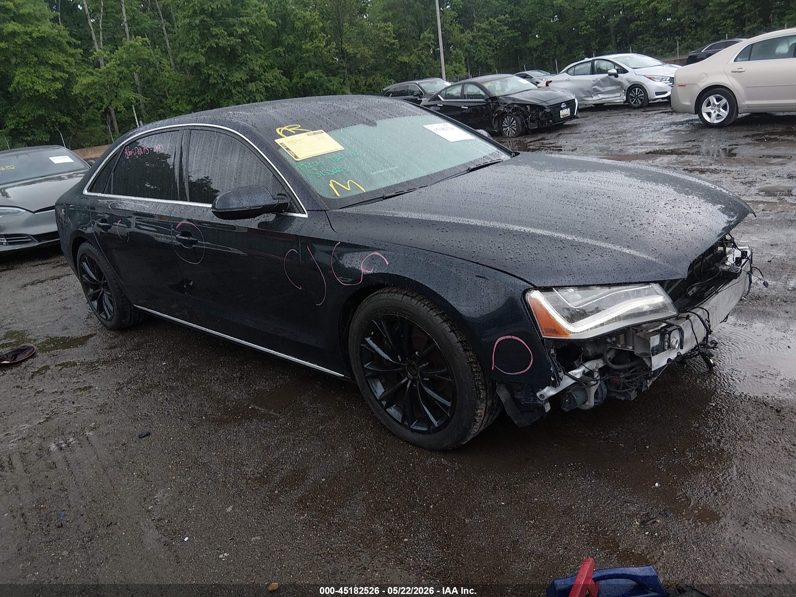 2011 Audi A8, VIN WAURVAFD0BN005971 — Front end