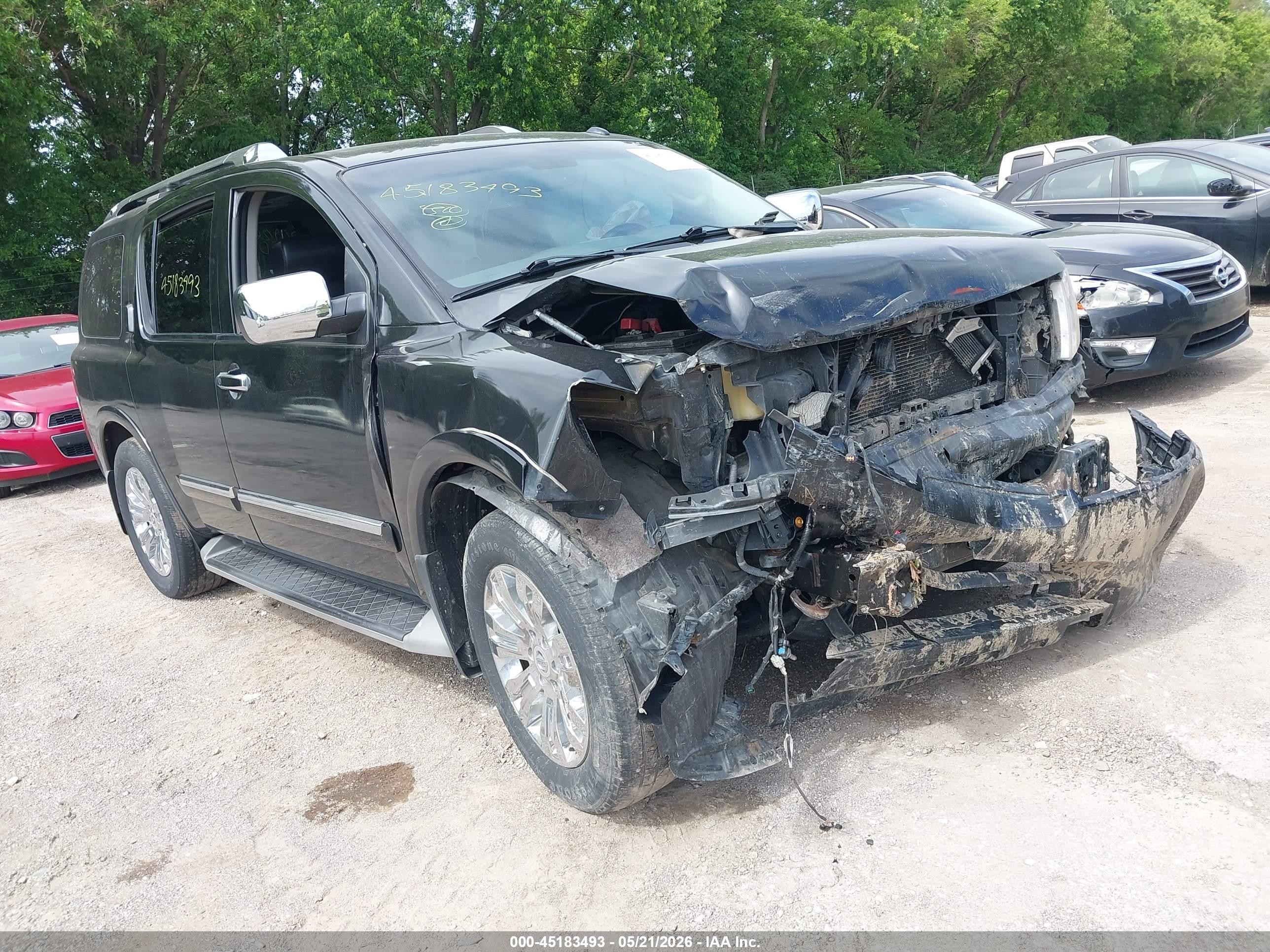 2015 Nissan Armada Platinum, VIN 5N1BA0NE6FN610051 — Front end
