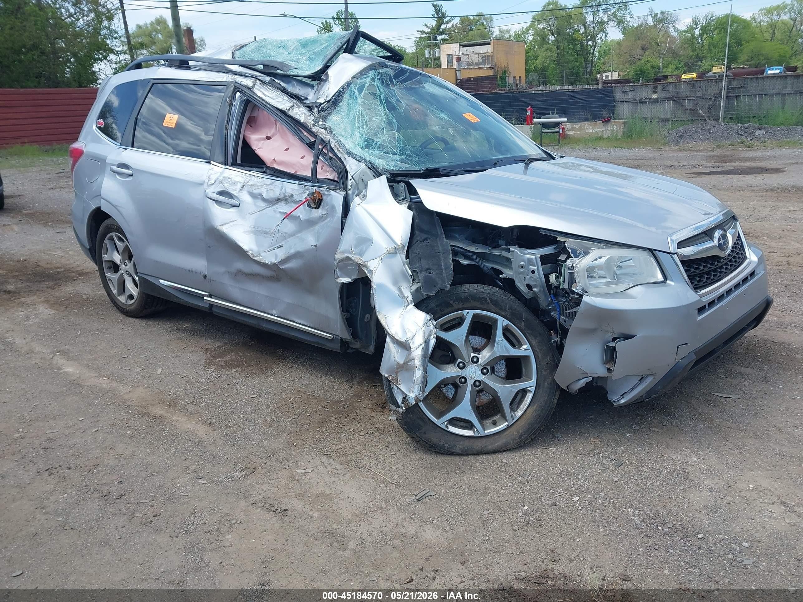 2015 Subaru Forester Touring, VIN JF2SJAUC2FH542857 — Biohazard / chemical