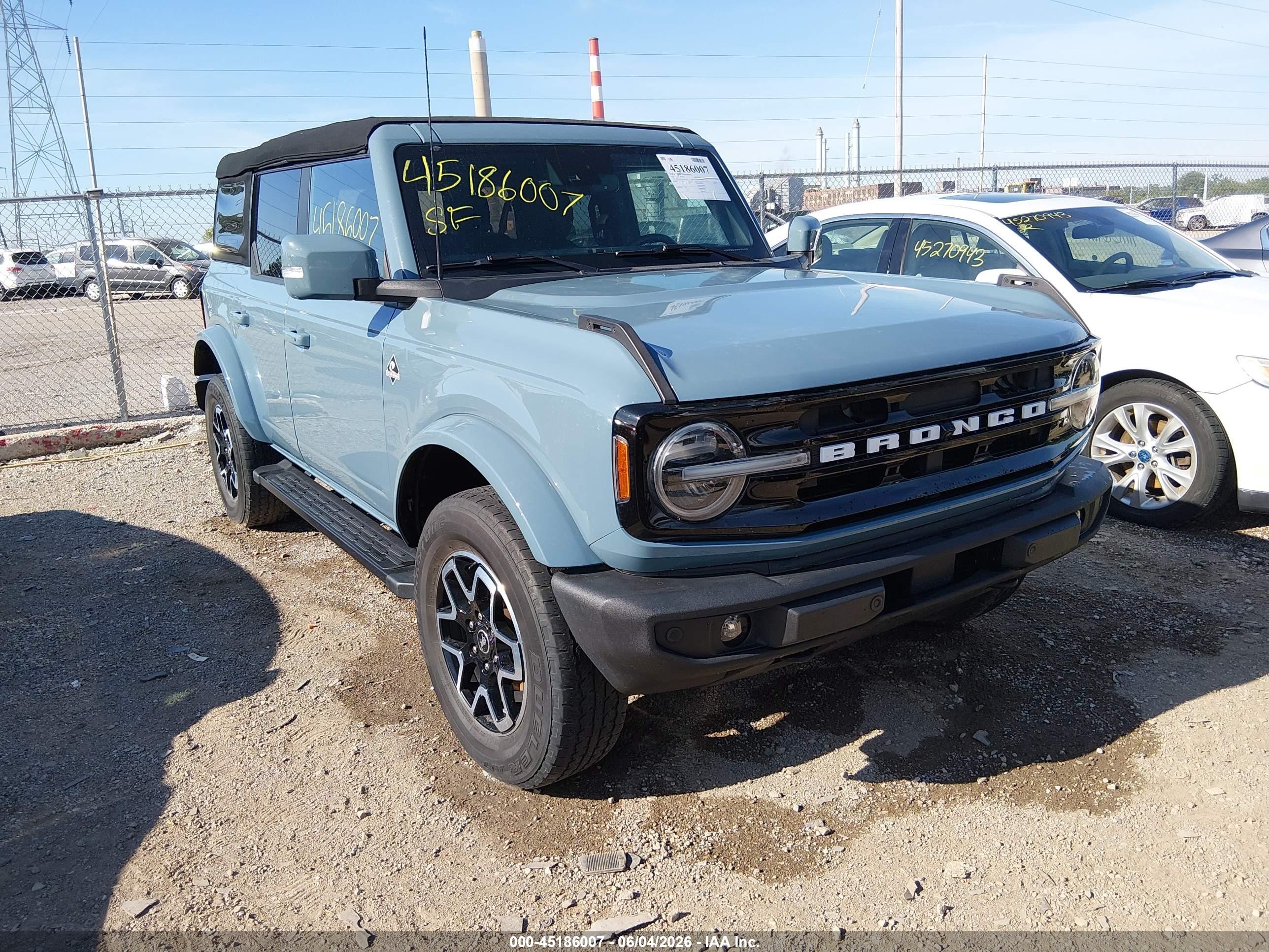 2021 Ford Bronco Big Bend, VIN 1FMDE5BH7MLA91979 — Roof