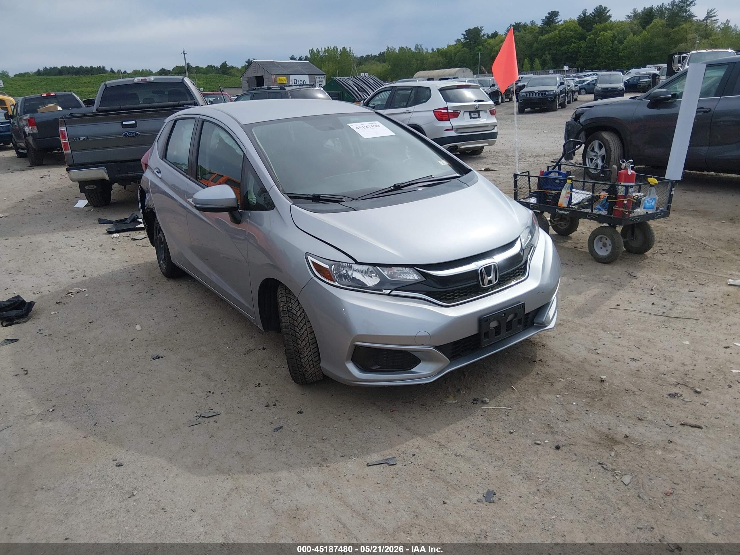 2019 Honda Fit LX, VIN 3HGGK5H41KM735438 — Rear end