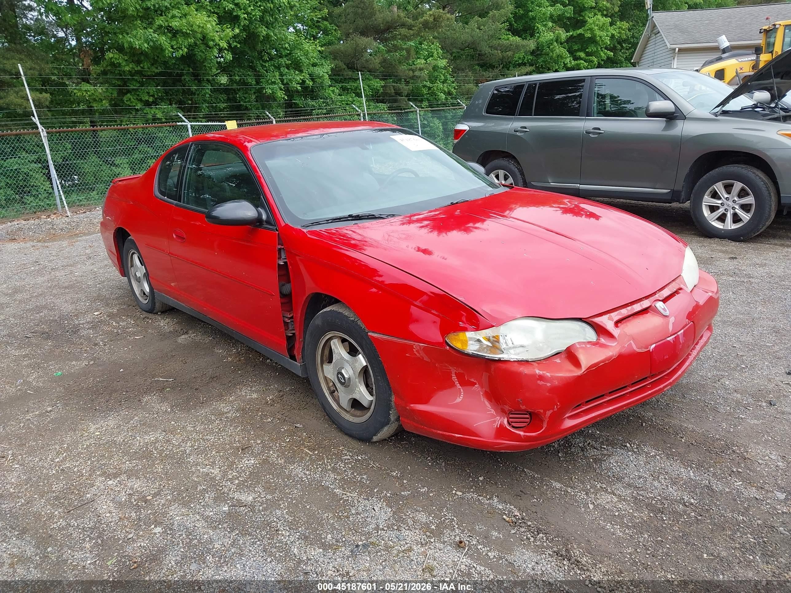 2004 Chevrolet Monte Carlo LS, VIN 2G1WW12E649438761 — Front end