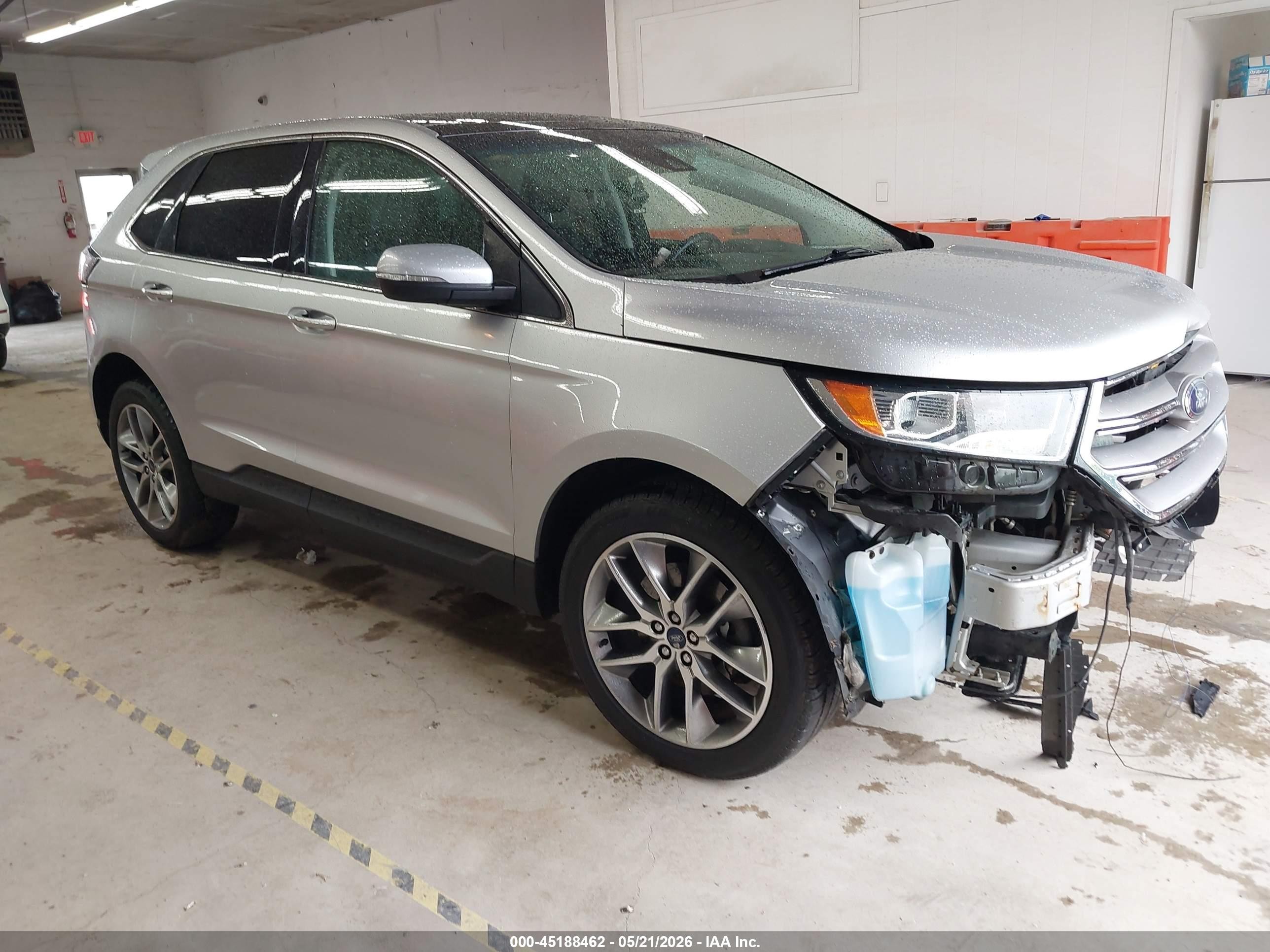 2017 Ford Edge Titanium, VIN 2FMPK4K89HBB71340 — Front end