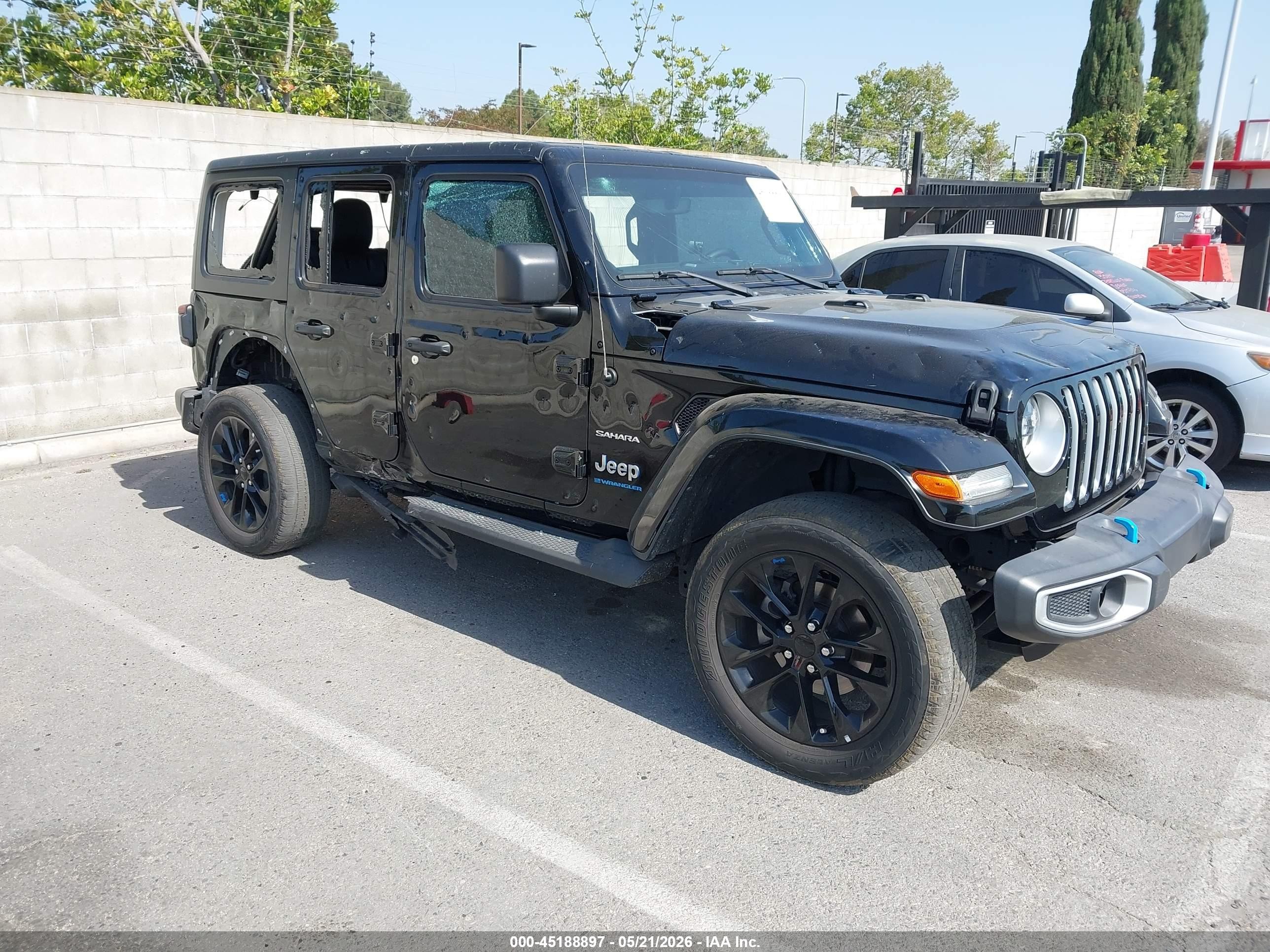 2023 Jeep Wrangler Sahara, VIN 1C4JJXP69PW691072 — Vandalism