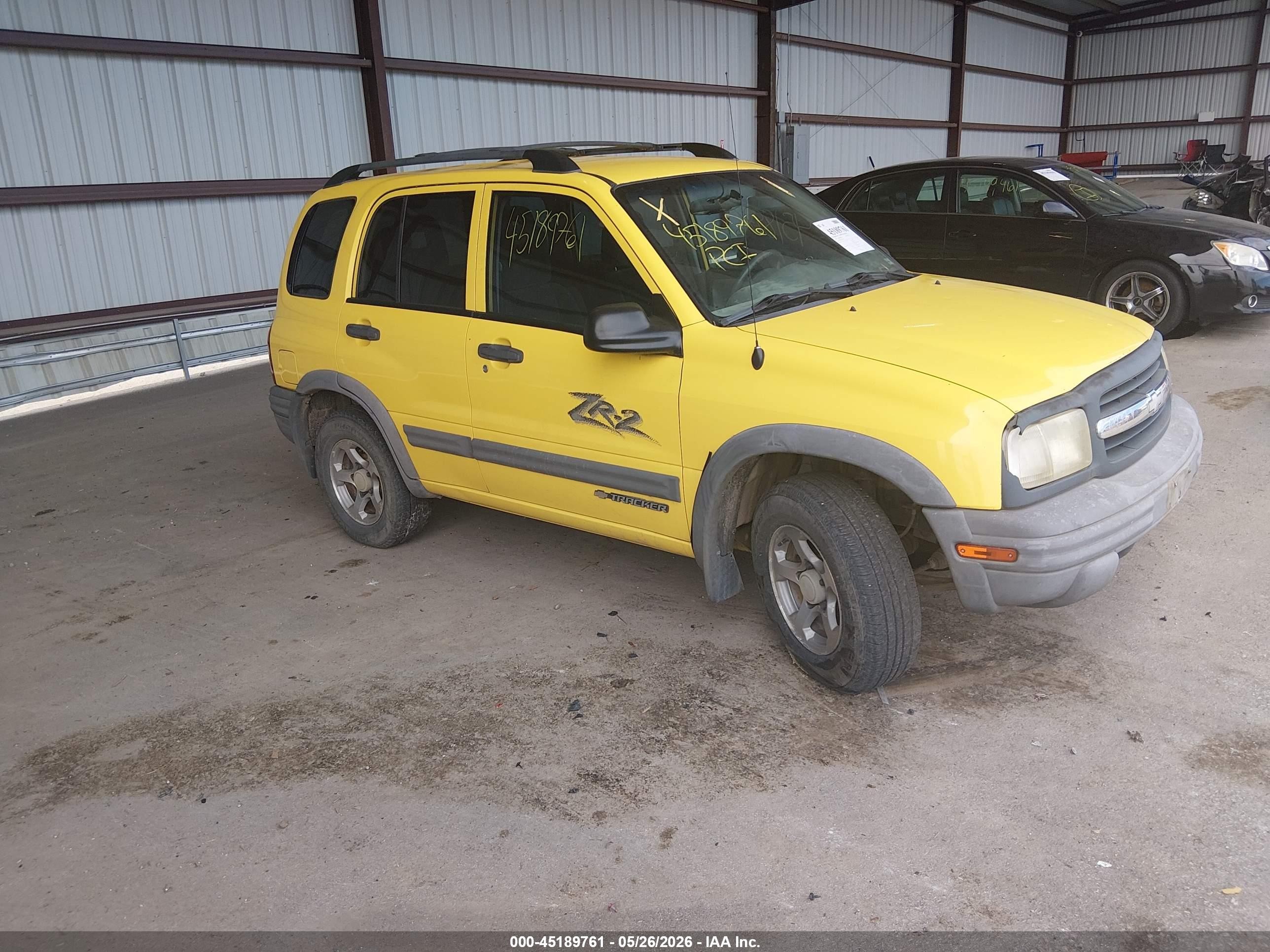 2003 Chevrolet Tracker ZR2, VIN 2CNBJ734936936574 — Hail