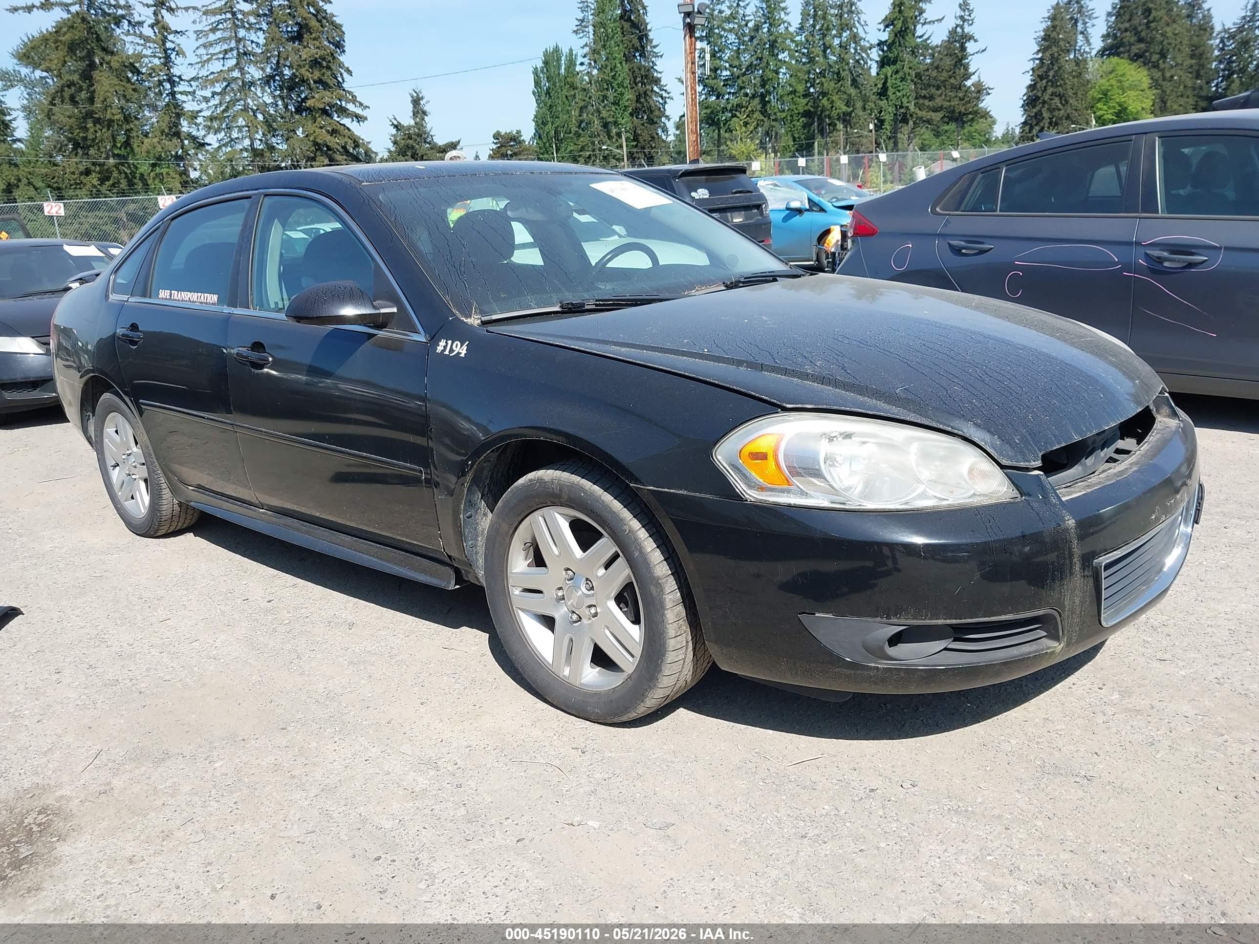 2013 Chevrolet Impala LT, VIN 2G1WG5E31D1186852 — Undercarriage