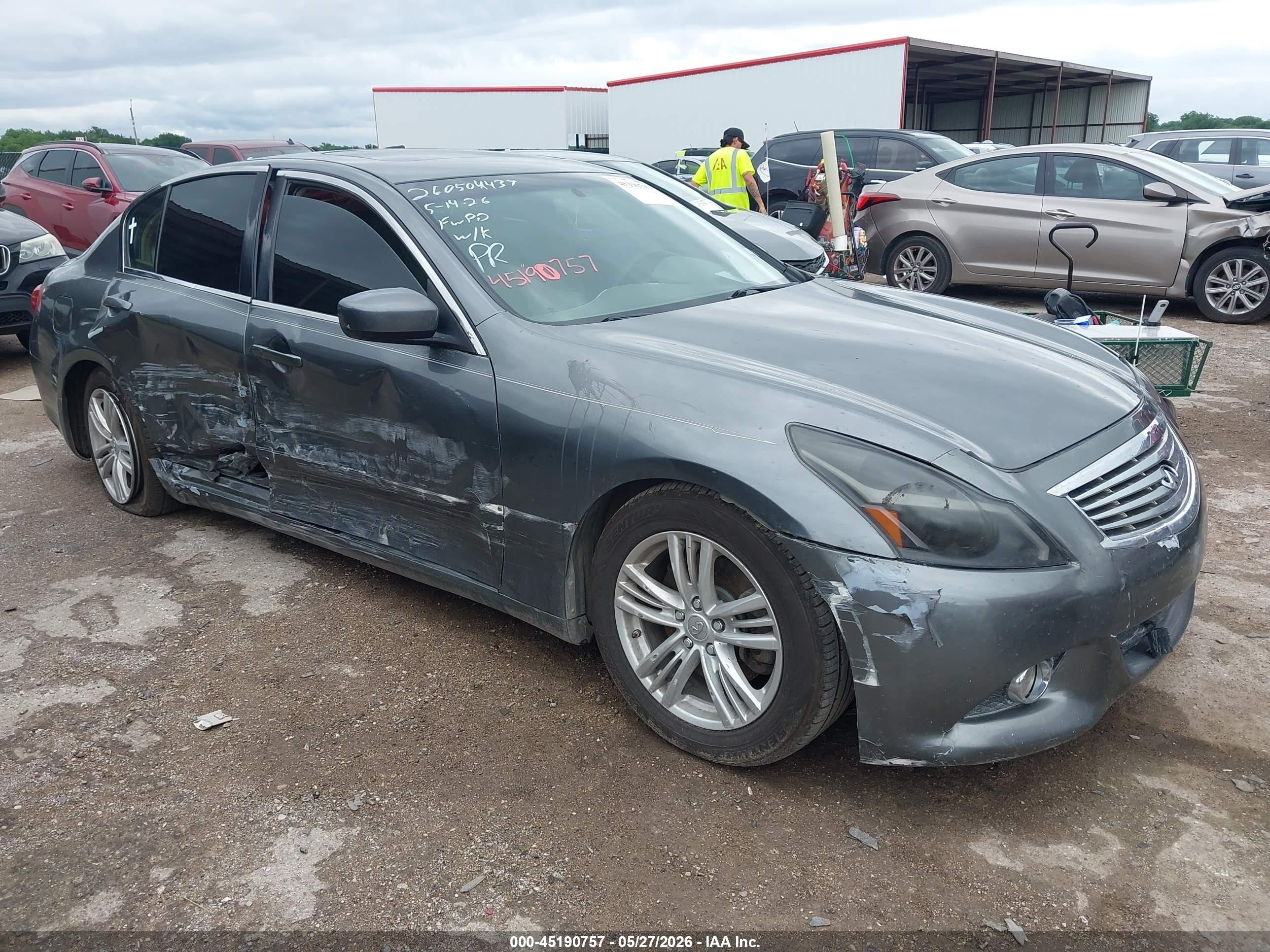 2012 Infiniti G25 Journey, VIN JN1DV6AP2CM812448 — Side
