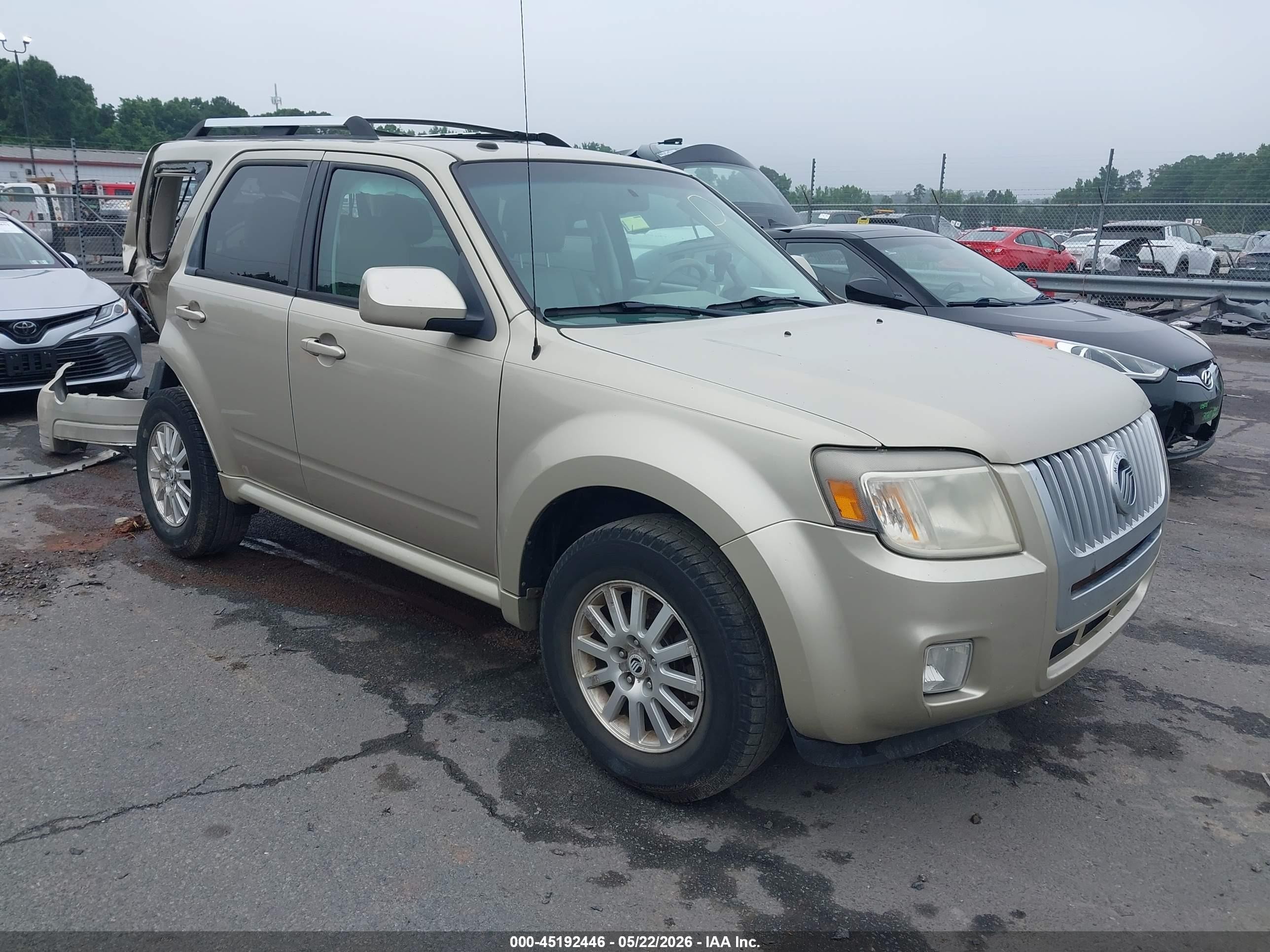 2010 Mercury Mariner Premier, VIN 4M2CN8HGXAKJ23156 — Rear end