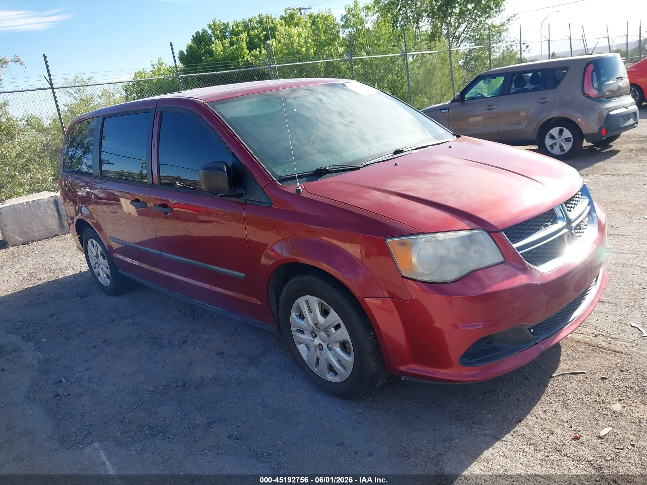 2014 Dodge Grand Caravan SE, VIN 2C4RDGBG3ER473614 — Repossession
