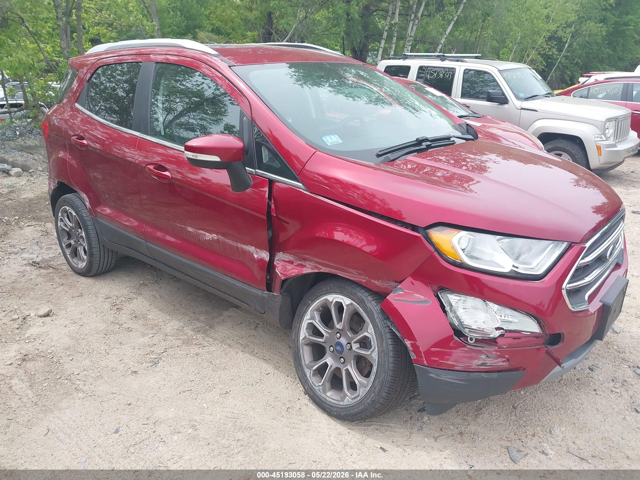 2019 Ford EcoSport Titanium, VIN MAJ6S3KL8KC277435 — Front end