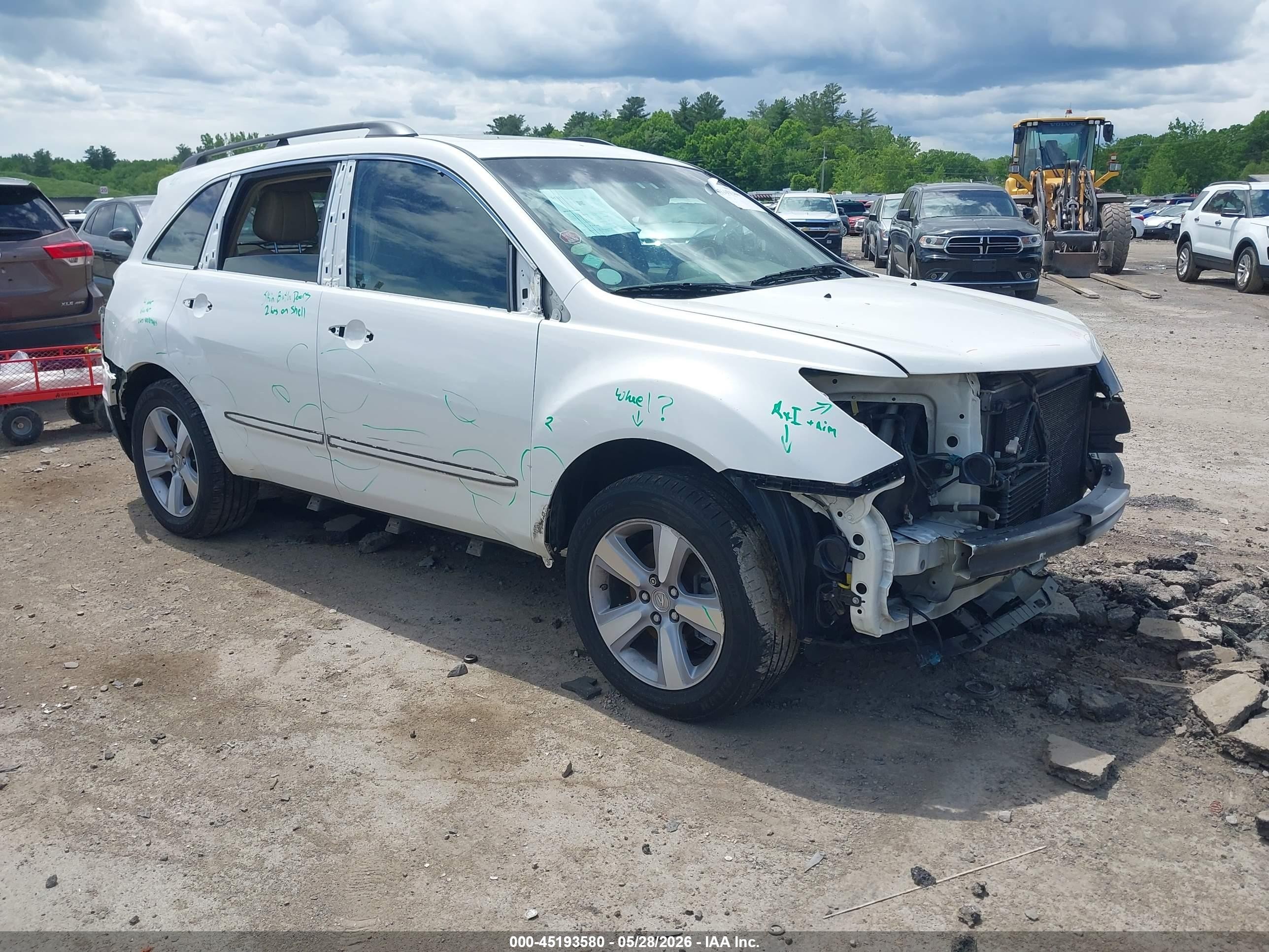 2012 Acura MDX Technology, VIN 2HNYD2H41CH545158 — Front end