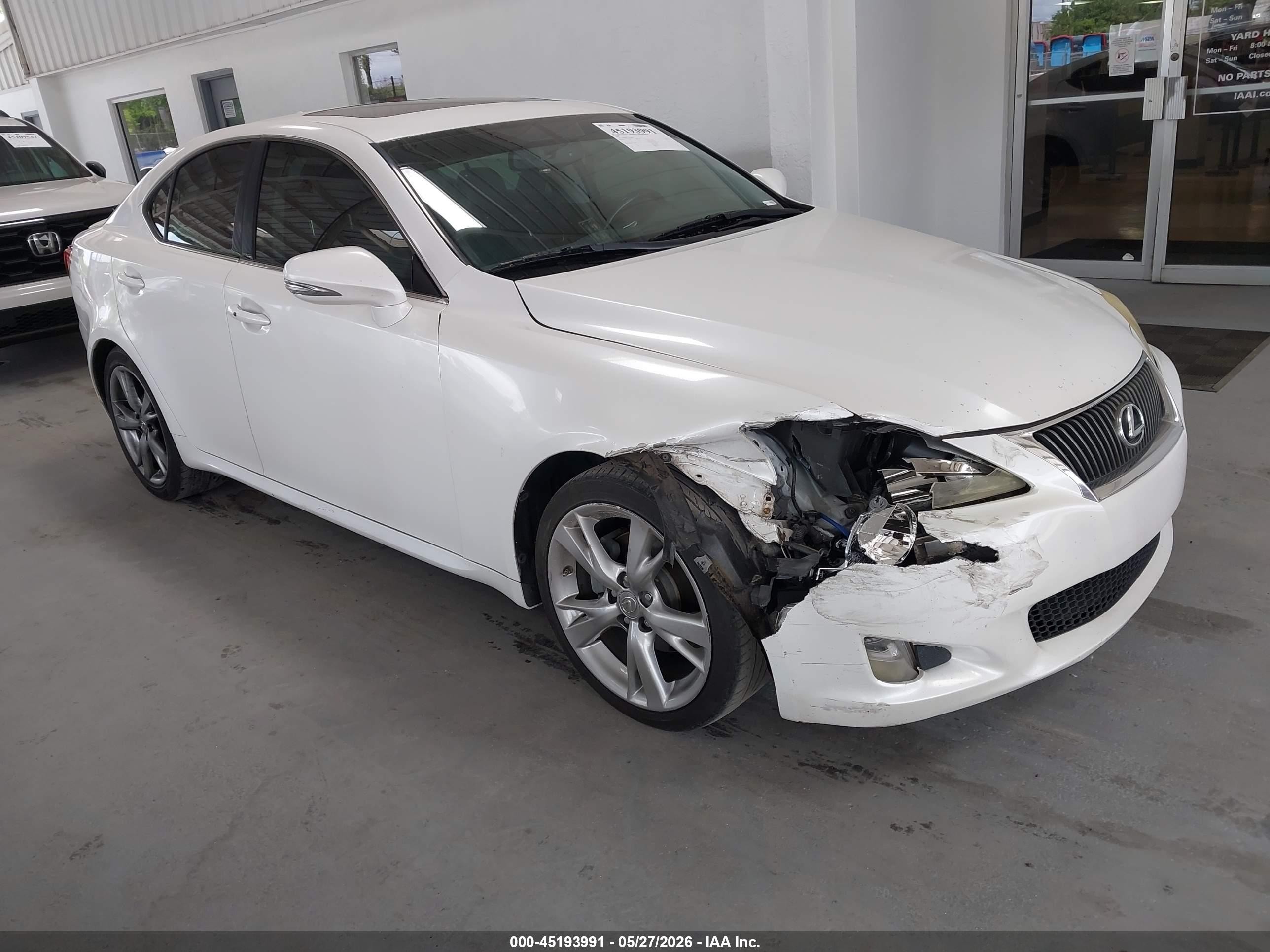 2010 Lexus IS 250, VIN JTHBF5C27A5128143 — Front end